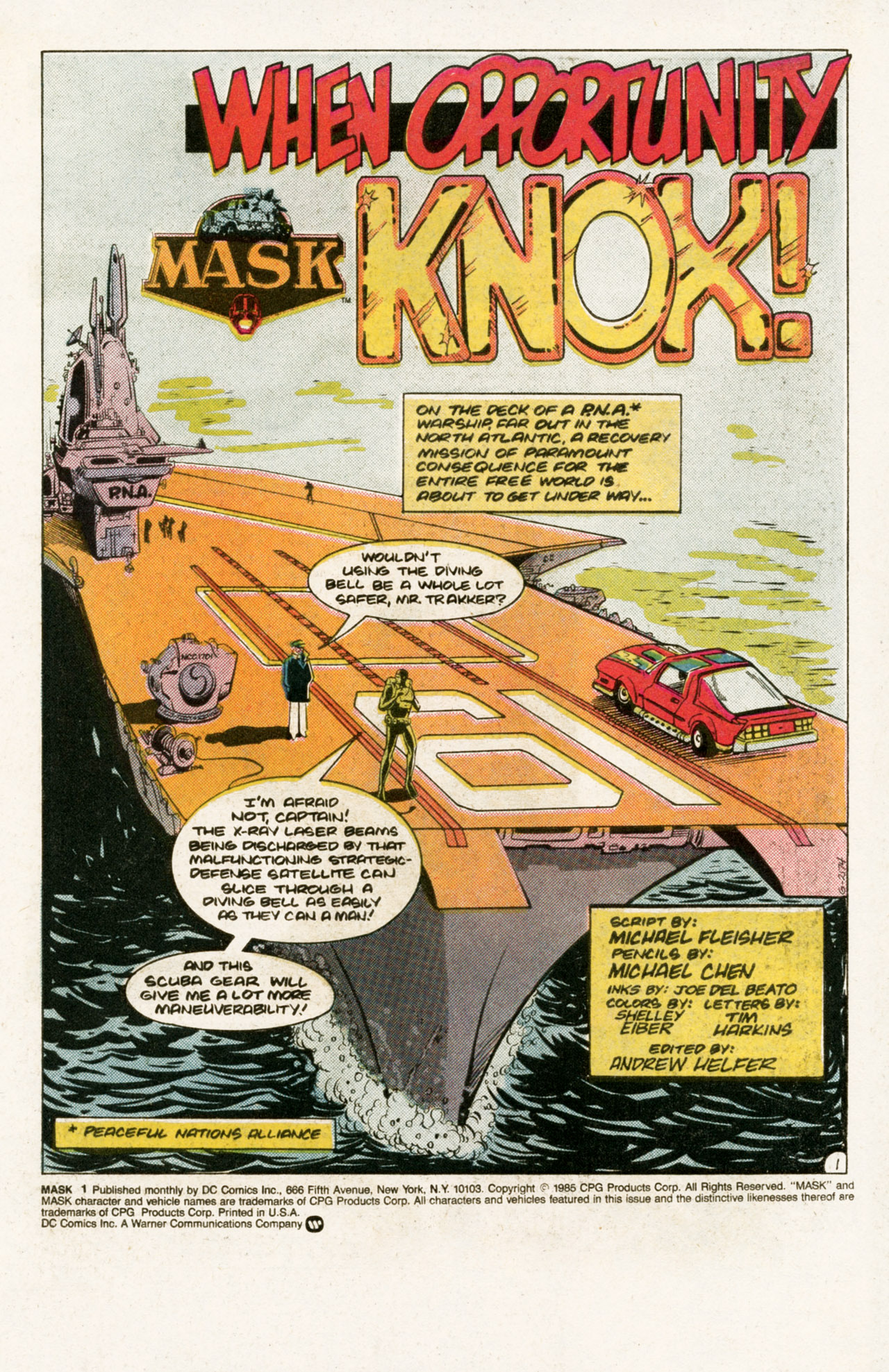 Read online MASK comic -  Issue #1 - 2