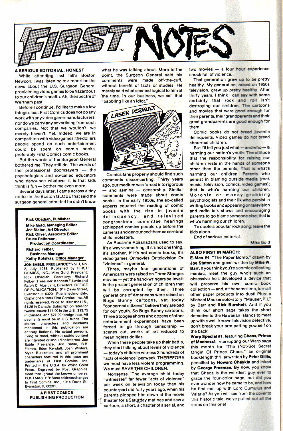 Read online Jon Sable, Freelance comic -  Issue #2 - 2