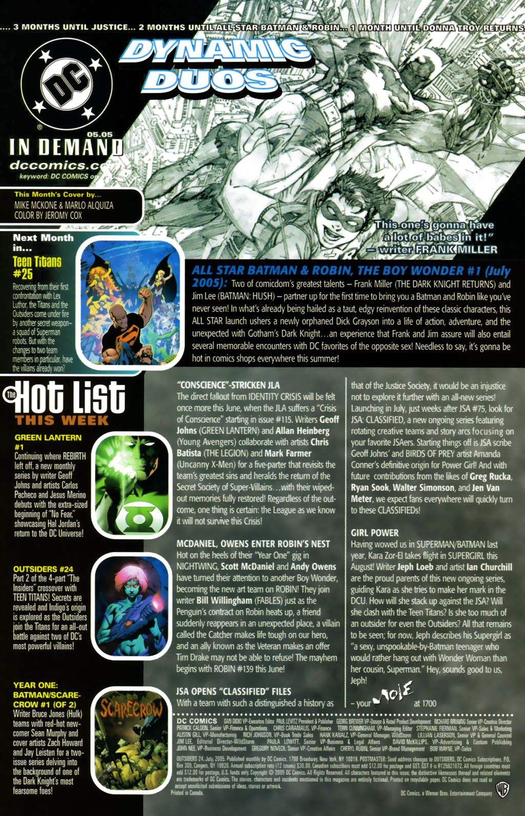Read online Outsiders (2003) comic -  Issue #24 - 24