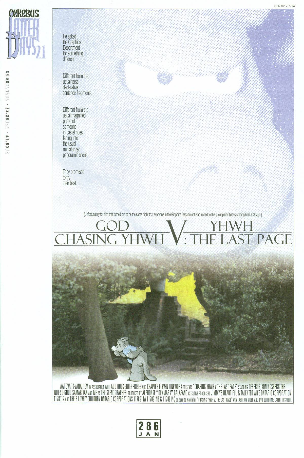 Read online Cerebus comic -  Issue #286 - 1