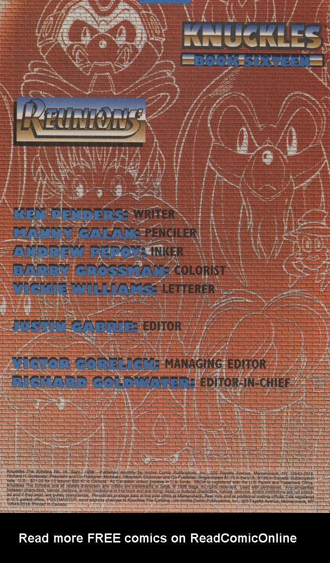 Read online Knuckles the Echidna comic -  Issue #16 - 3