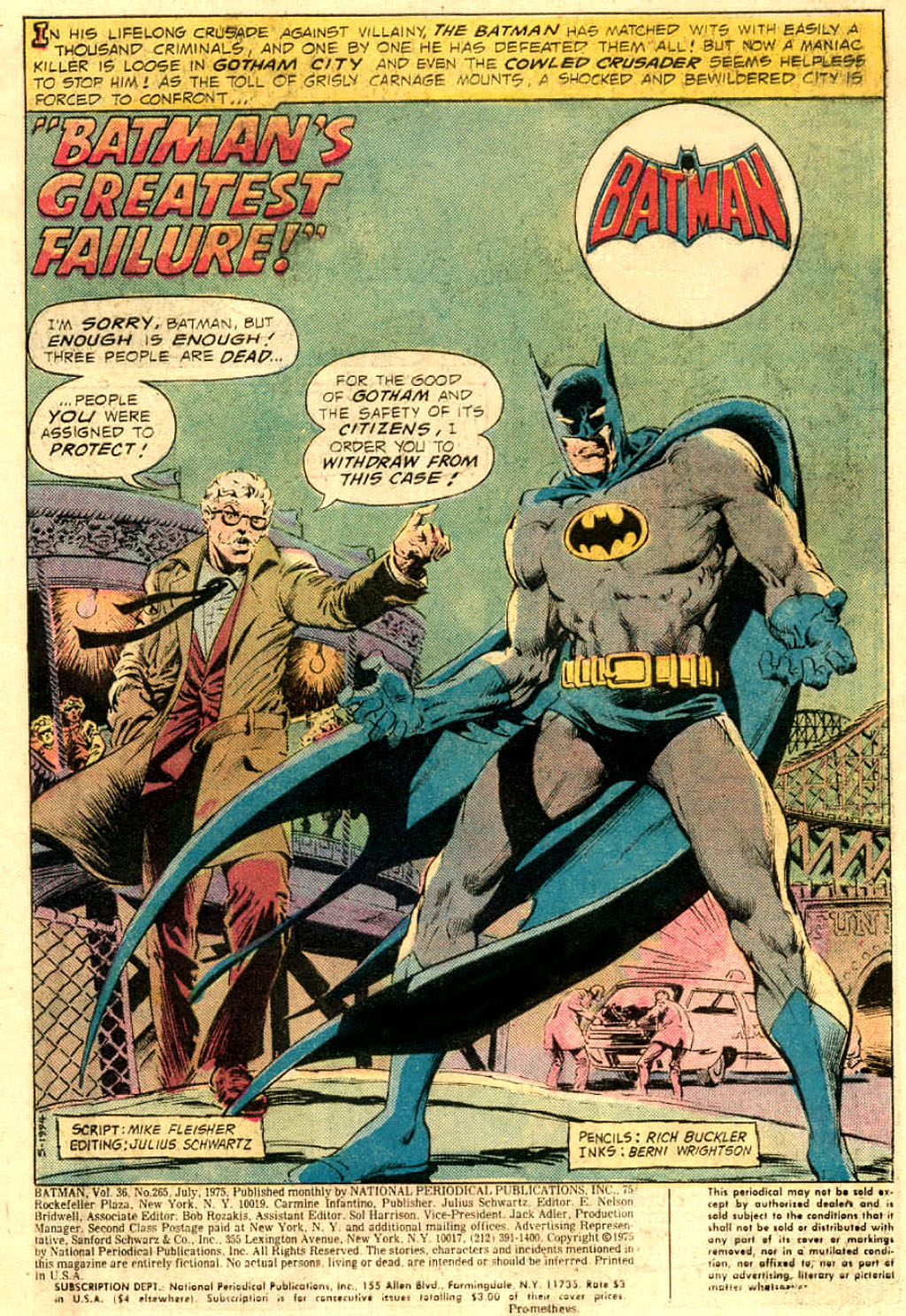 Read online Batman (1940) comic -  Issue #265 - 2