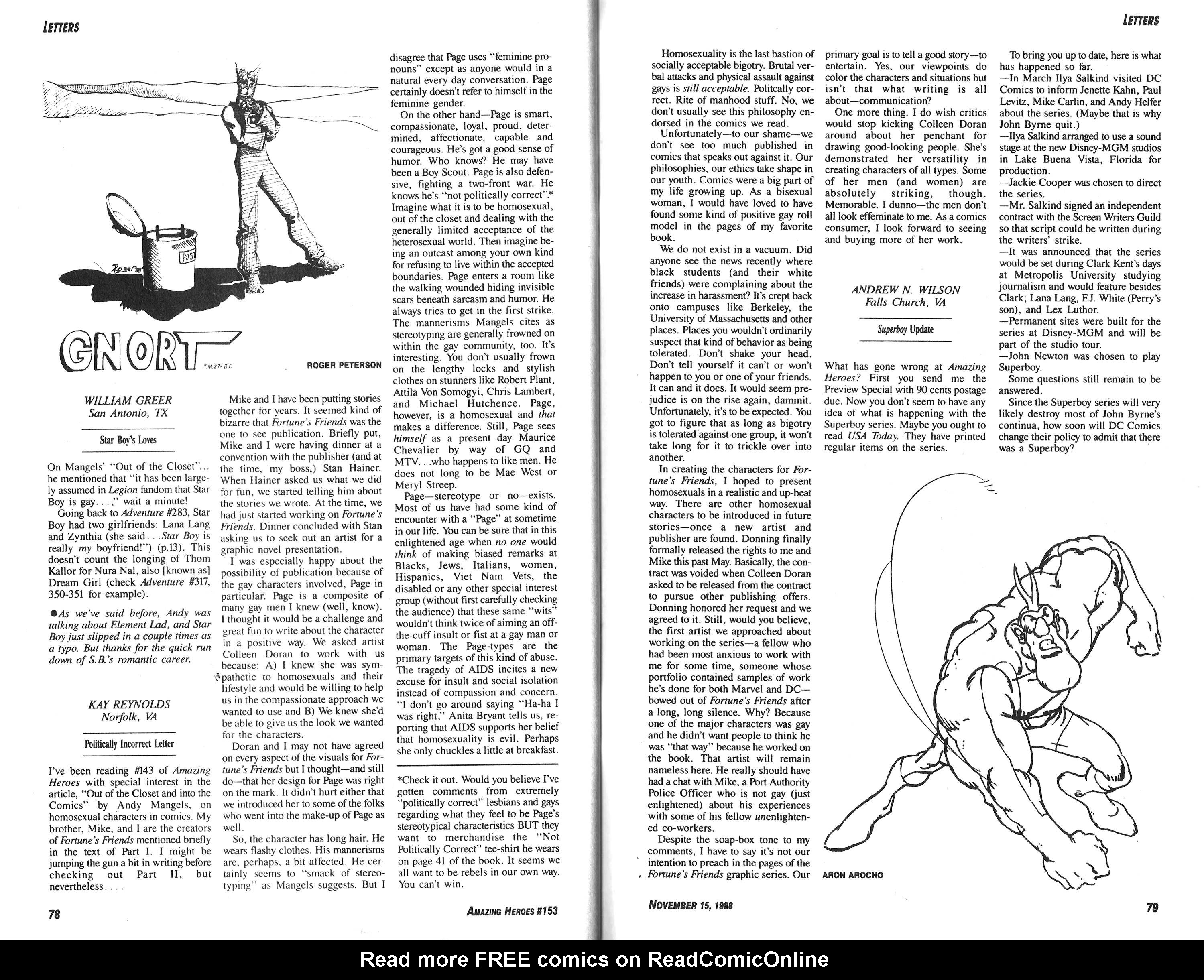 Read online Amazing Heroes comic -  Issue #153 - 40