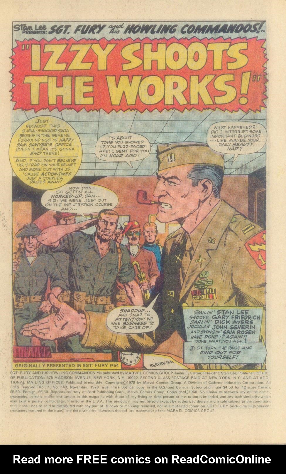Read online Sgt. Fury comic -  Issue #149 - 3