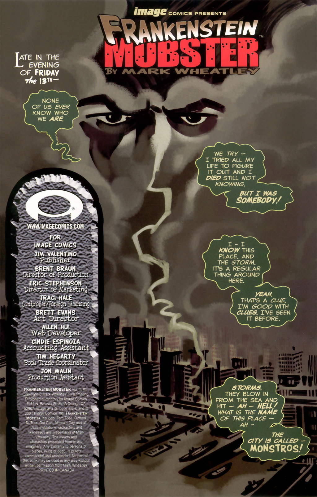 Read online Frankenstein Mobster comic -  Issue #1 - 2