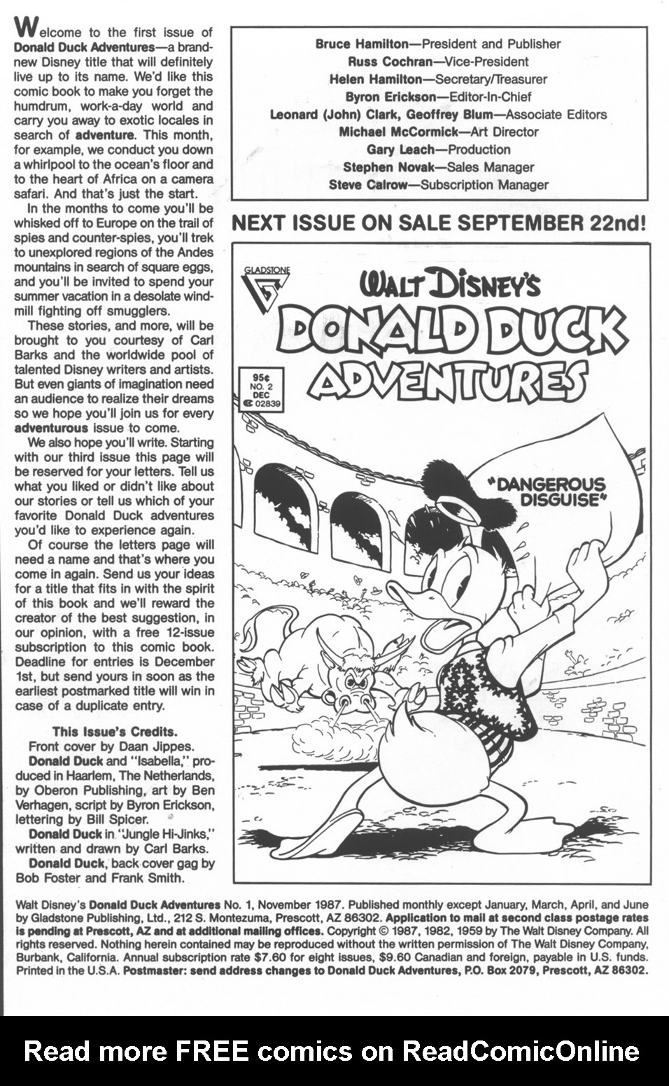 Walt Disney's Donald Duck Adventures (1987) Issue #1 #1 - English 2