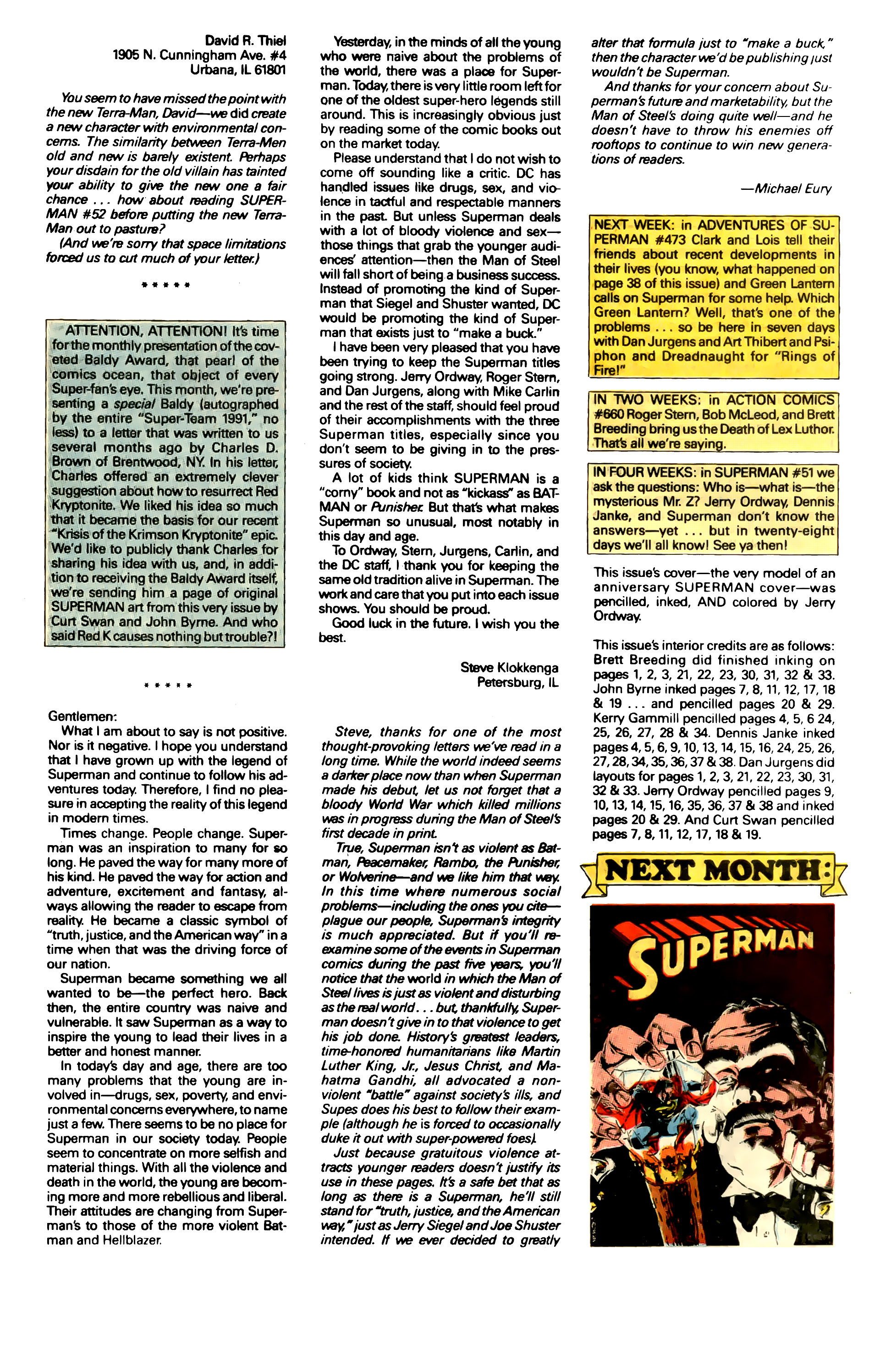 Read online Superman (1987) comic -  Issue #50 - 40