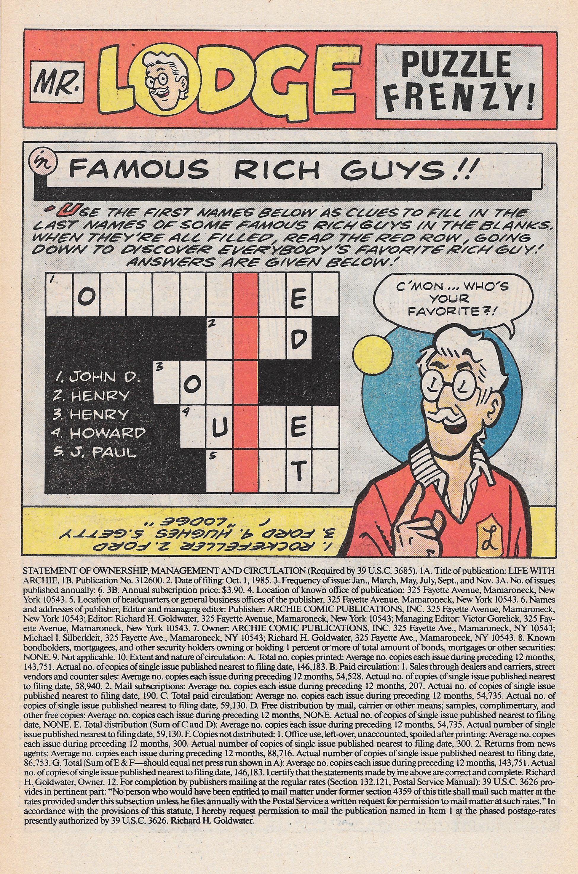 Read online Life With Archie (1958) comic -  Issue #254 - 10
