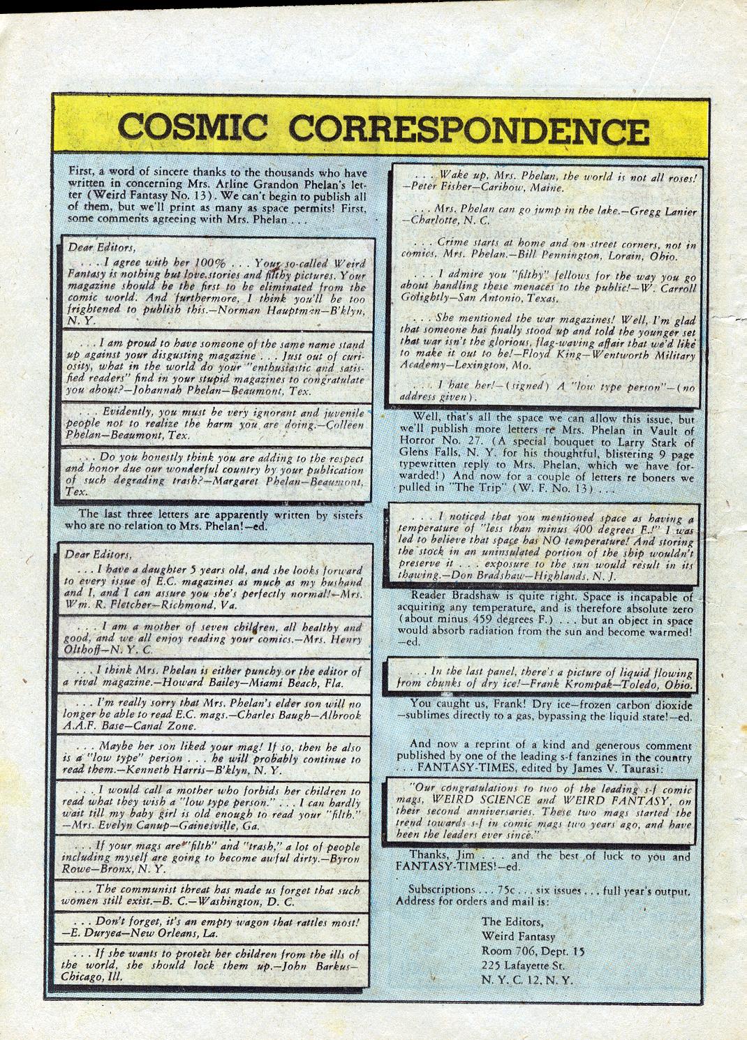 Read online Weird Fantasy (1951) comic -  Issue #15 - 20