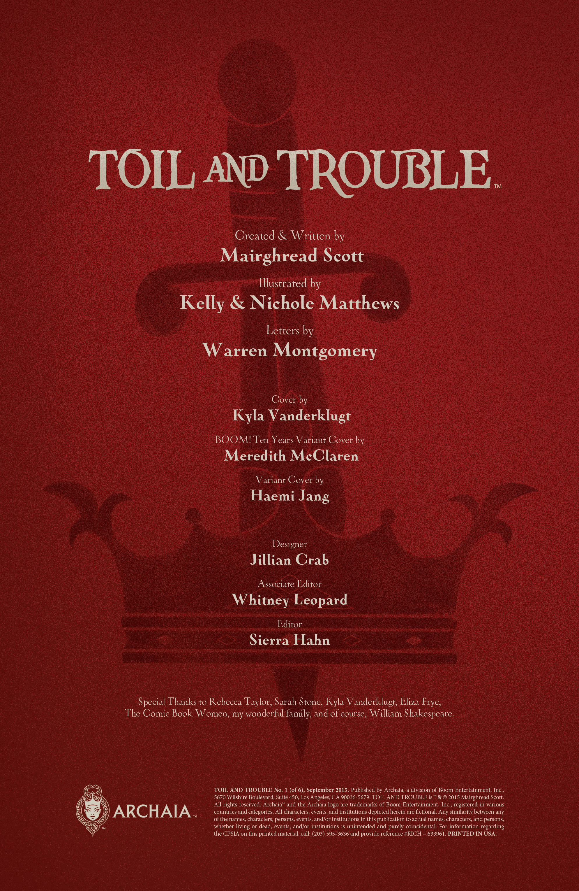 Read online Toil and Trouble comic -  Issue #1 - 2