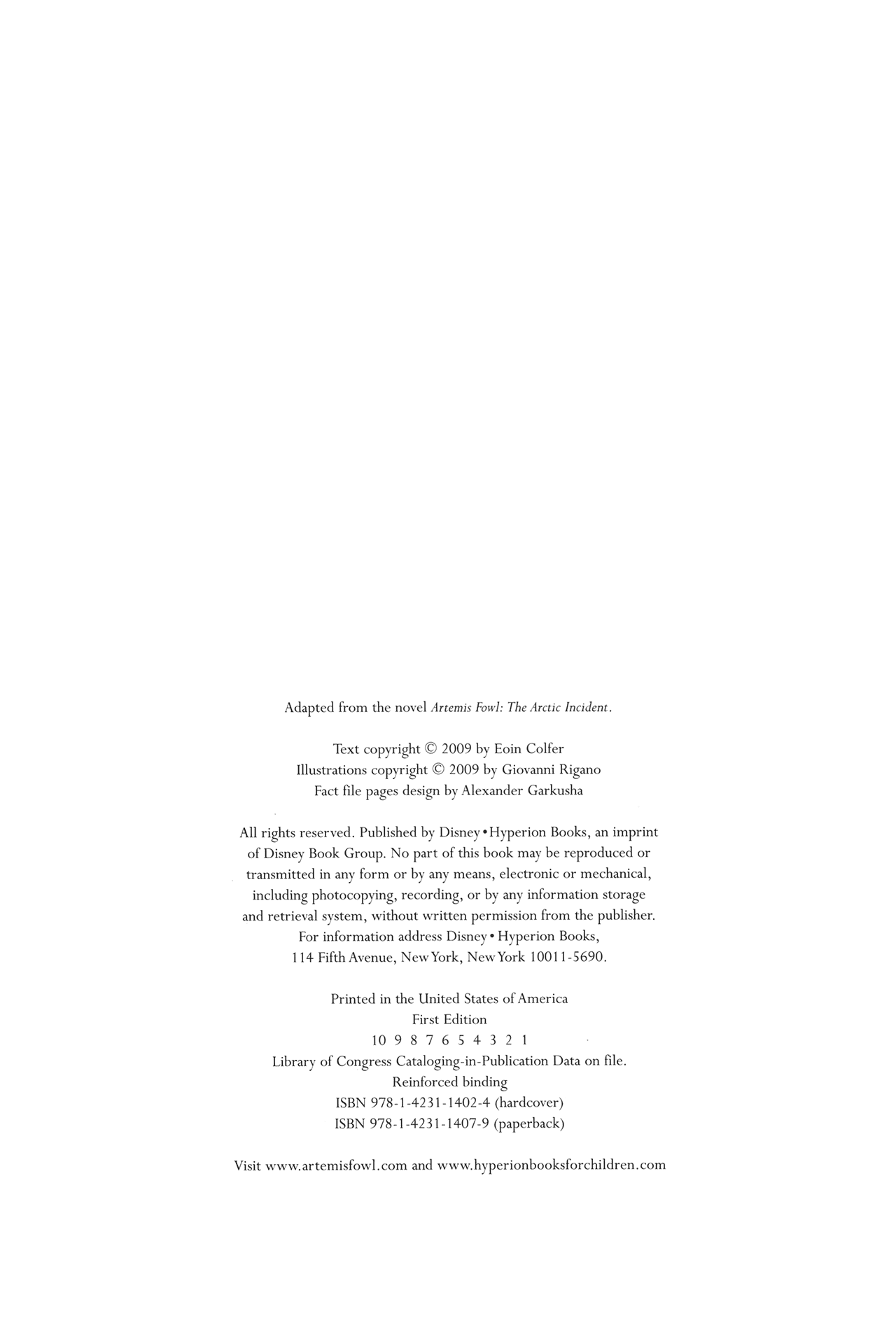 Read online Artemis Fowl: The Arctic Incident comic -  Issue # TPB - 128