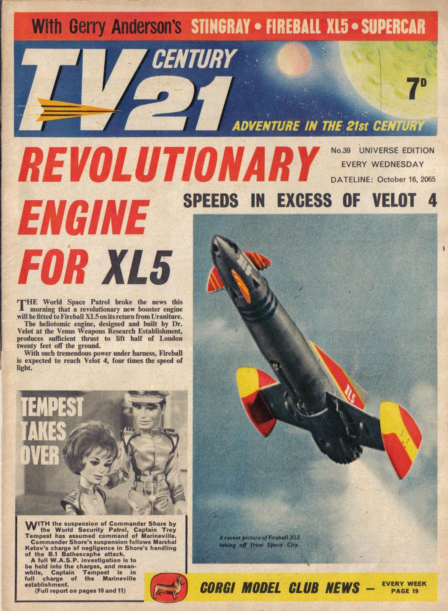 Read online TV Century 21 (TV 21) comic -  Issue #39 - 1