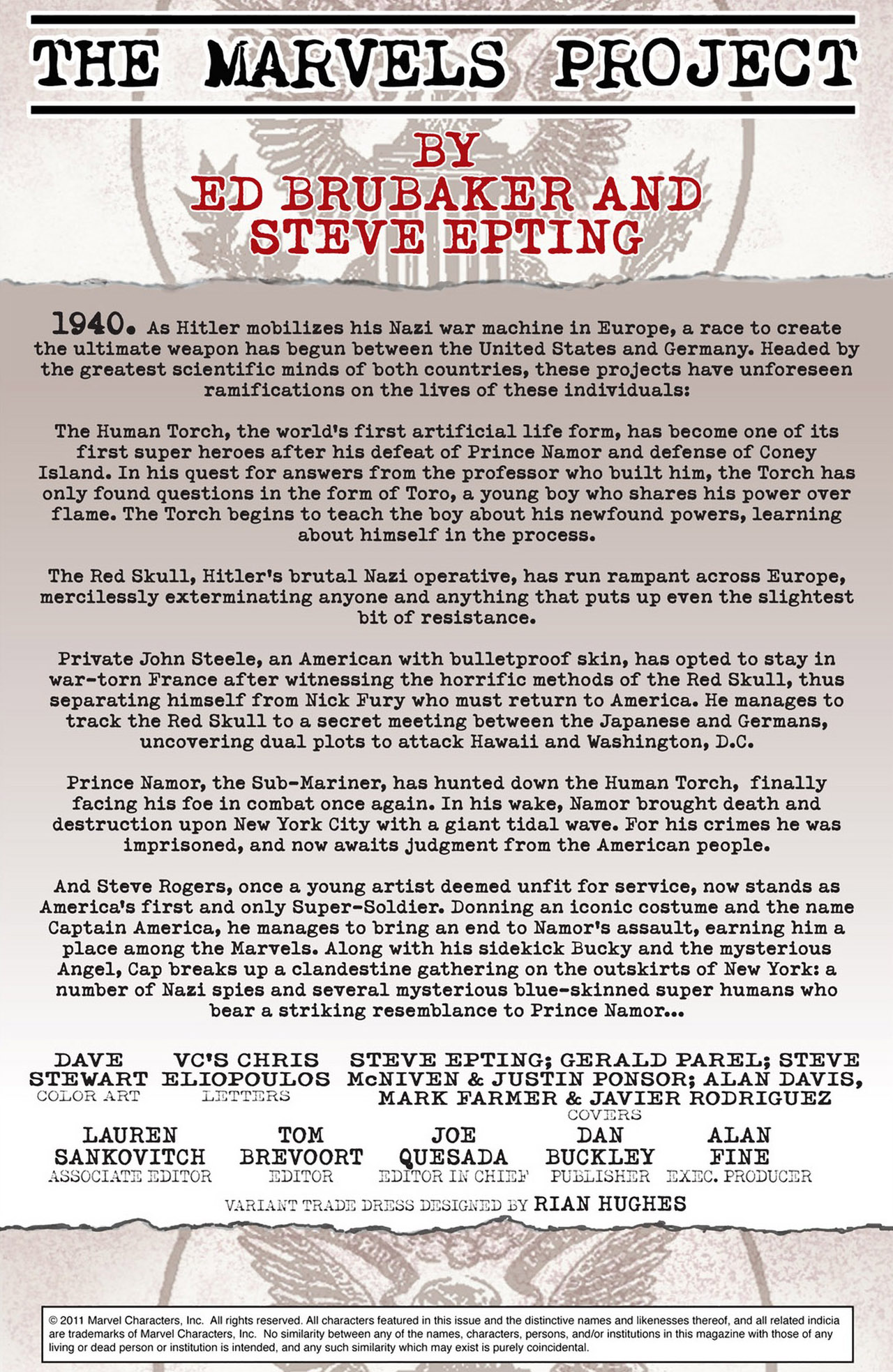 Read online The Marvels Project comic -  Issue #8 - 2