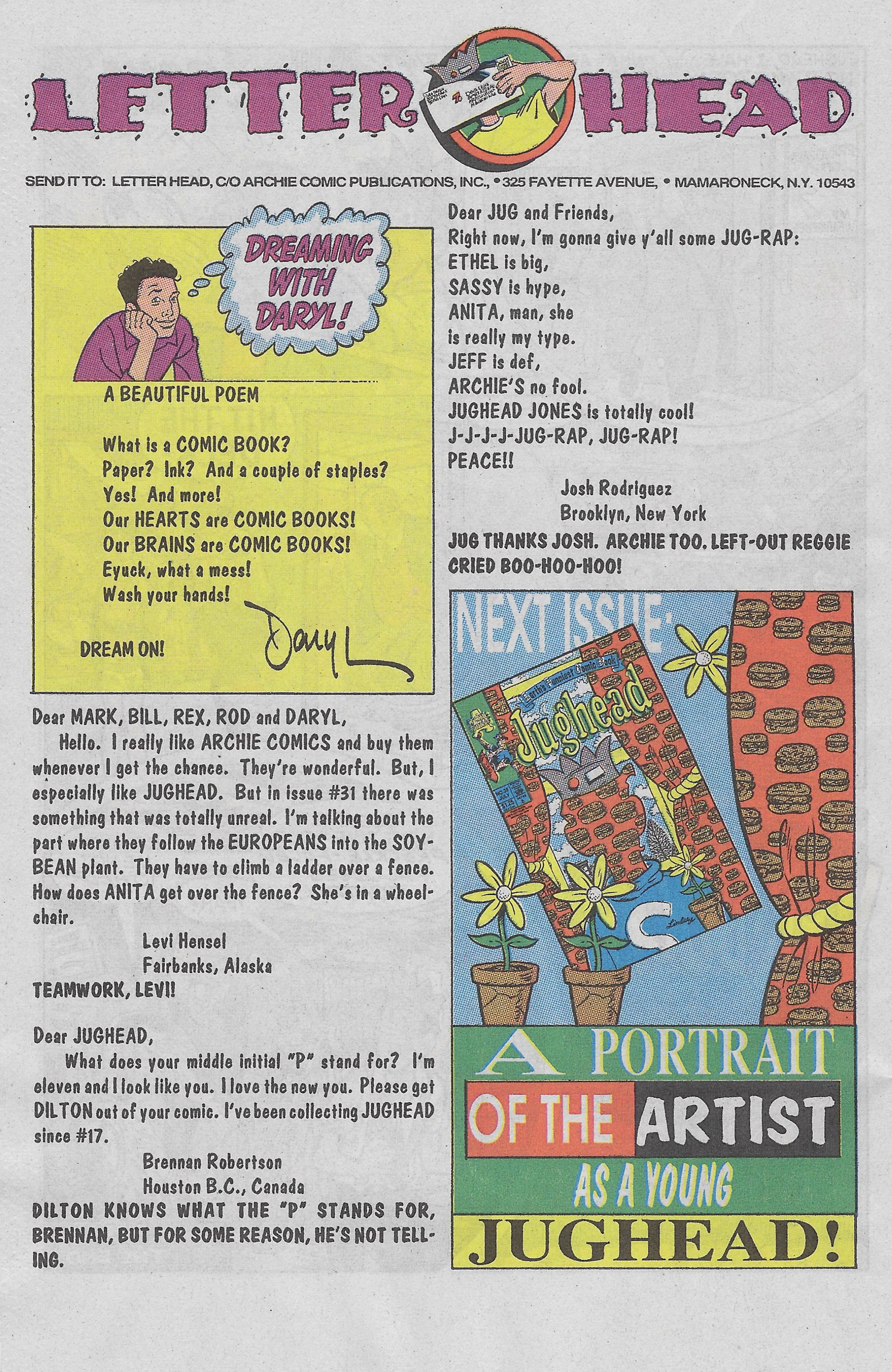 Read online Jughead (1987) comic -  Issue #34 - 34