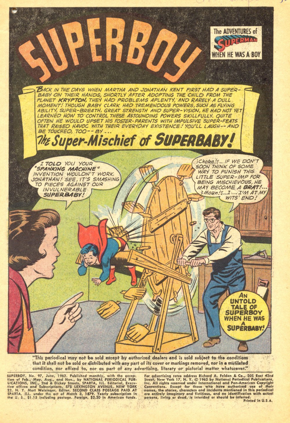 Read online Superboy (1949) comic -  Issue #97 - 2