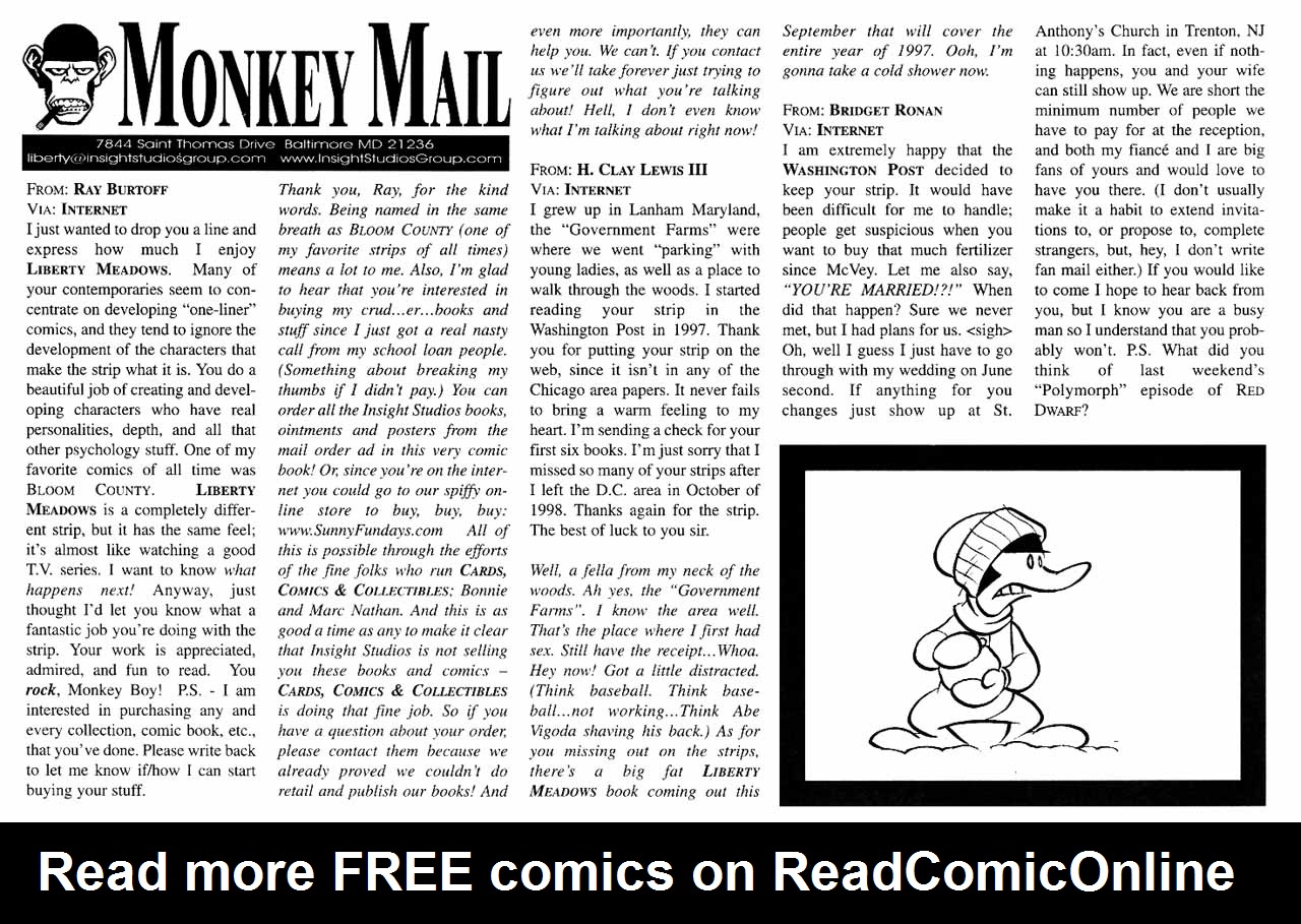Read online Liberty Meadows comic -  Issue #22 - 30