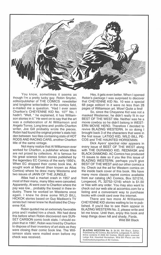 Read online Blazing Western comic -  Issue #2 - 2