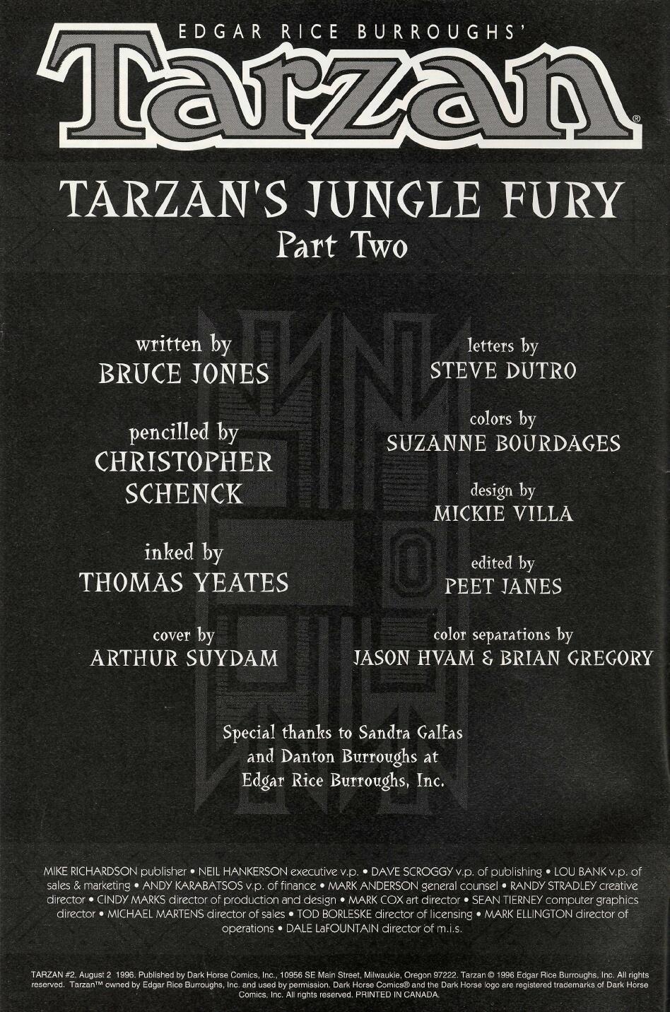 Read online Tarzan (1996) comic -  Issue #2 - 2