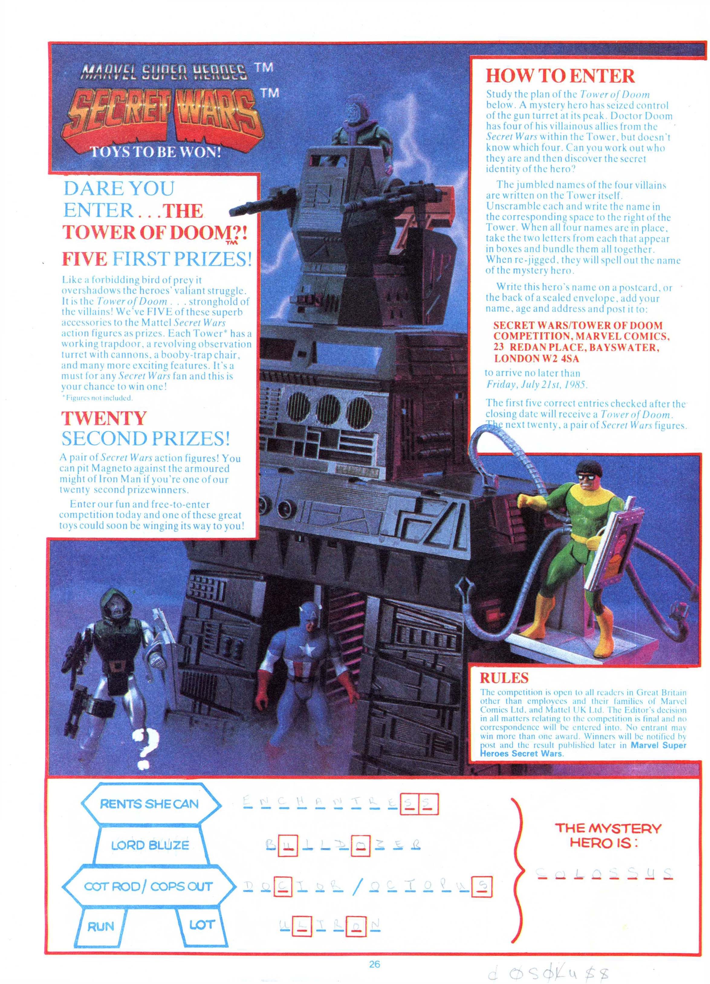 Read online Secret Wars (1985) comic -  Issue #4 - 26