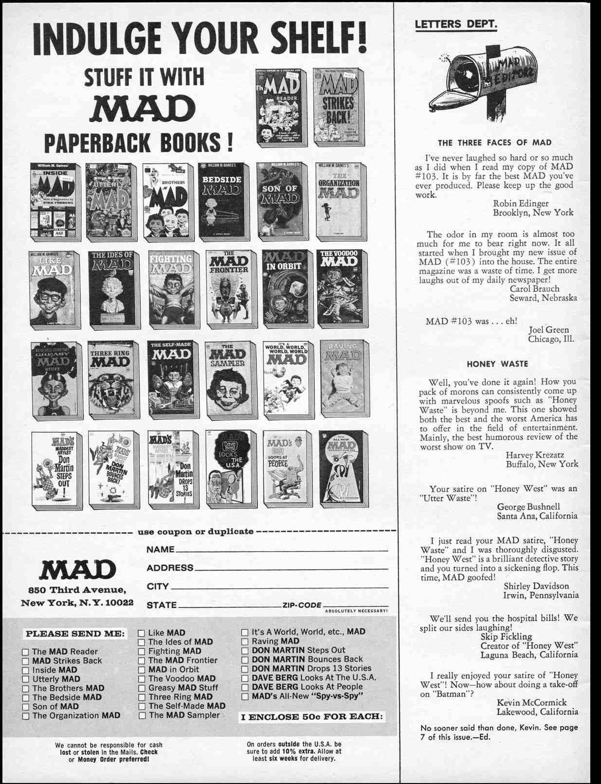 Read online MAD comic -  Issue #105 - 4