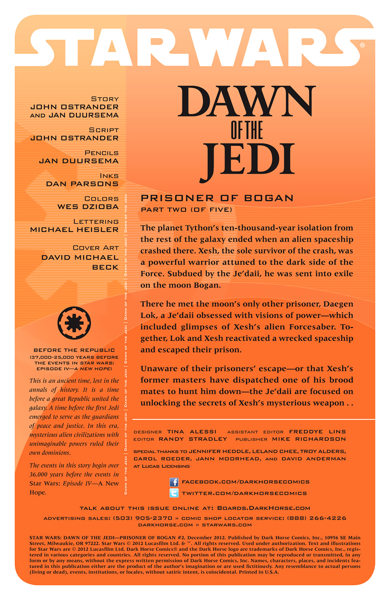 Read online Star Wars: Dawn of the Jedi - Prisoner of Bogan comic -  Issue #2 - 2