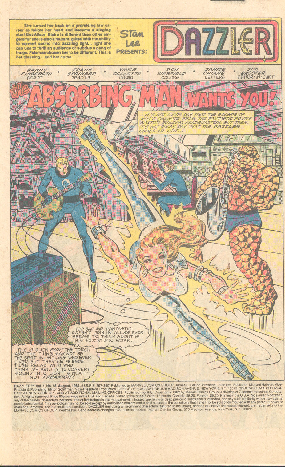 Read online Dazzler (1981) comic -  Issue #18 - 2