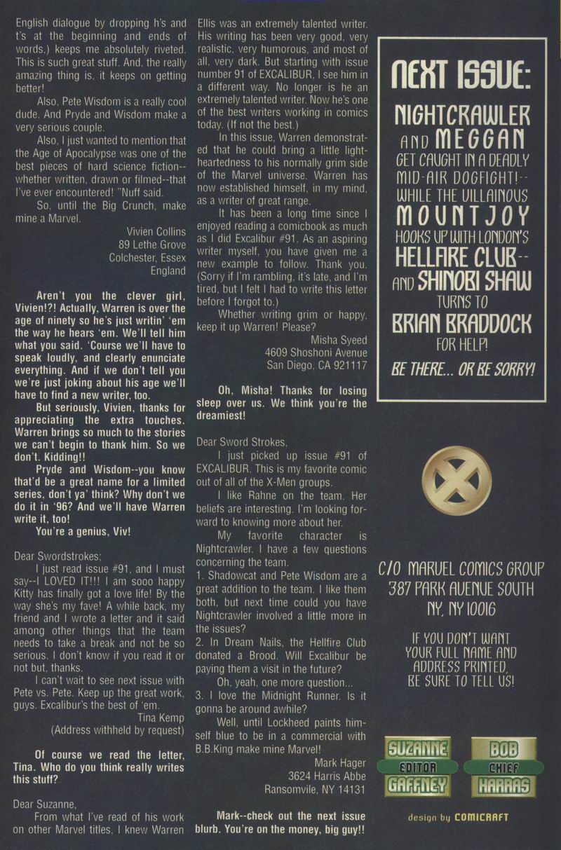 Read online Excalibur (1988) comic -  Issue #95 - 23