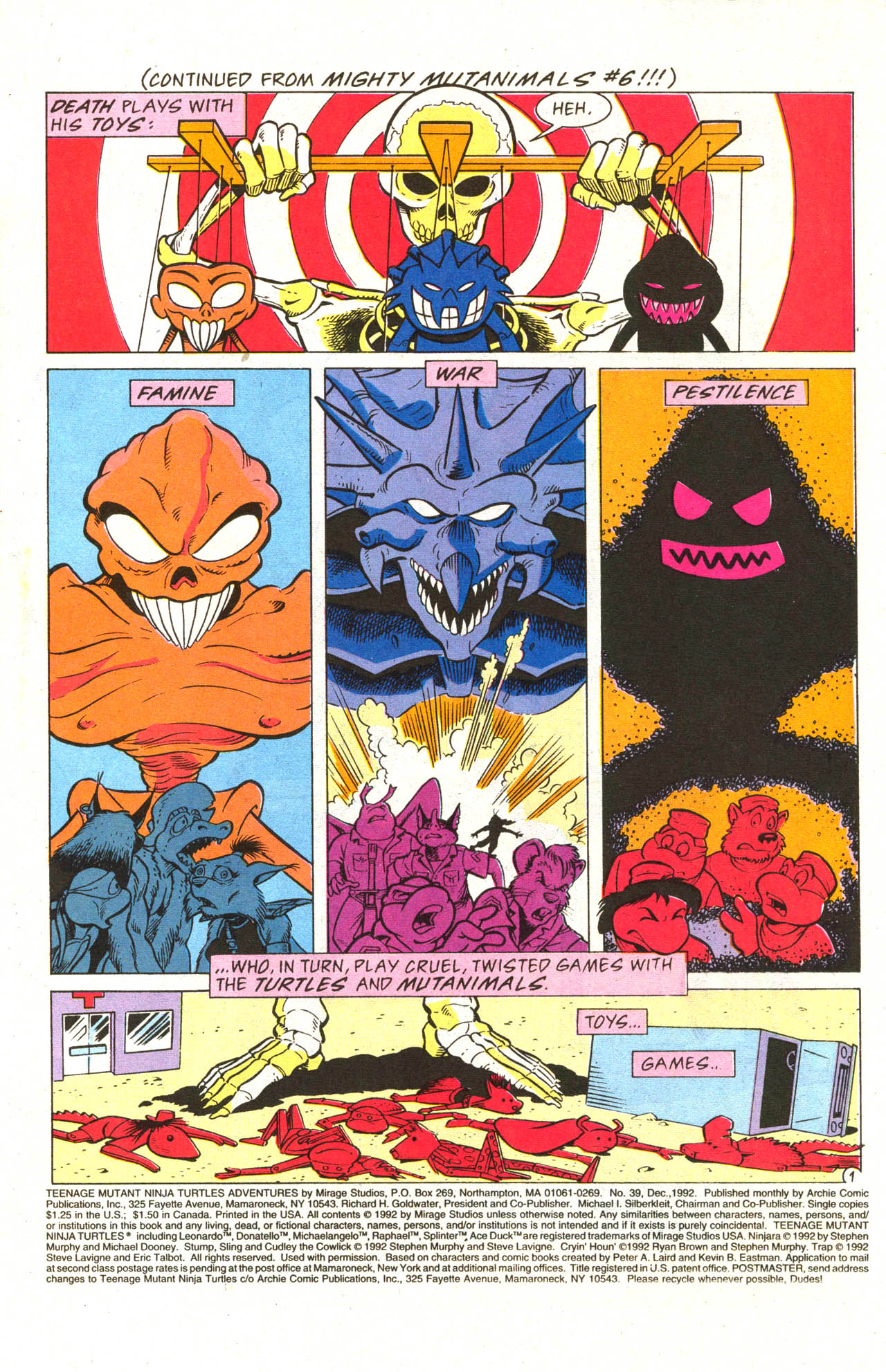 Read online Teenage Mutant Ninja Turtles Adventures (1989) comic -  Issue #39 - 3