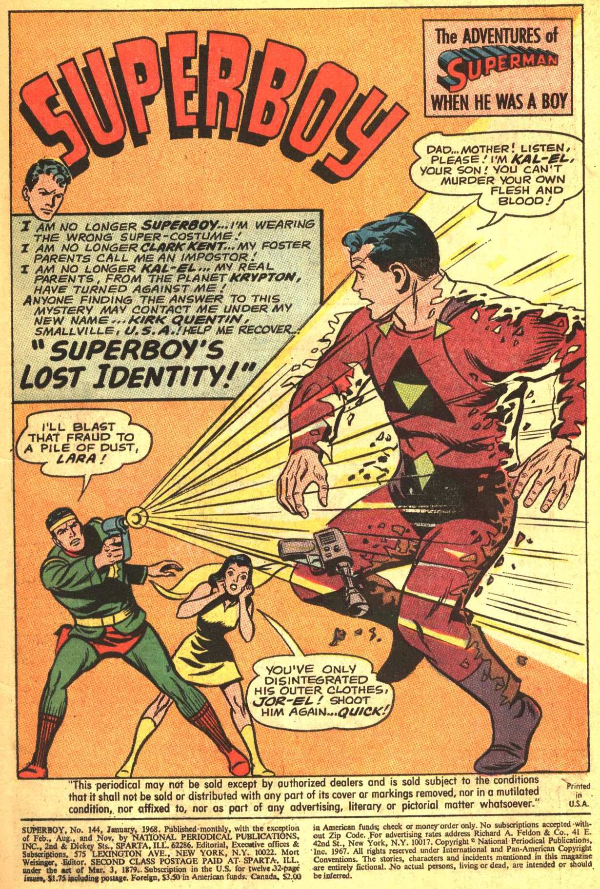 Read online Superboy (1949) comic -  Issue #144 - 2