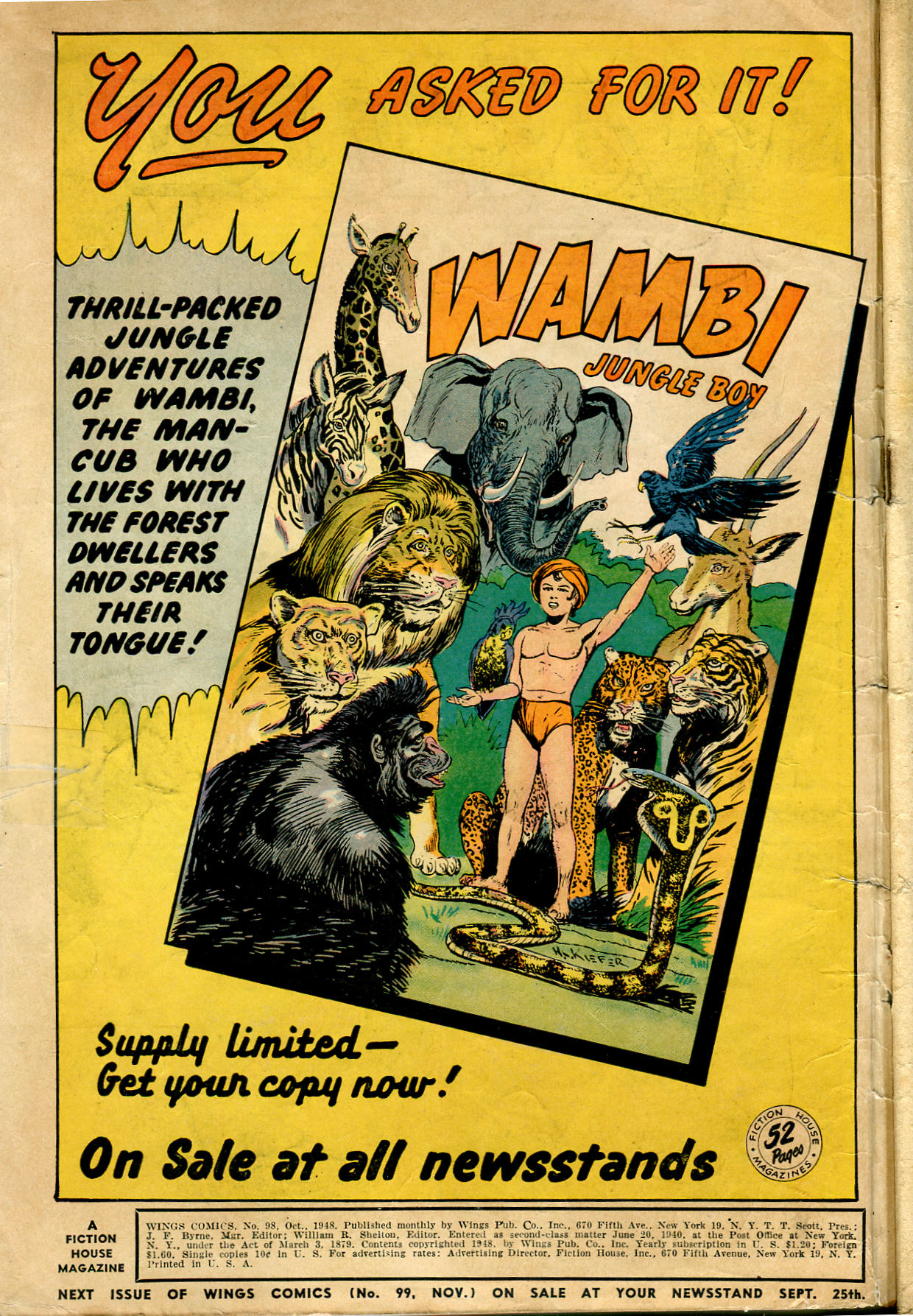 Read online Wings Comics comic -  Issue #98 - 2