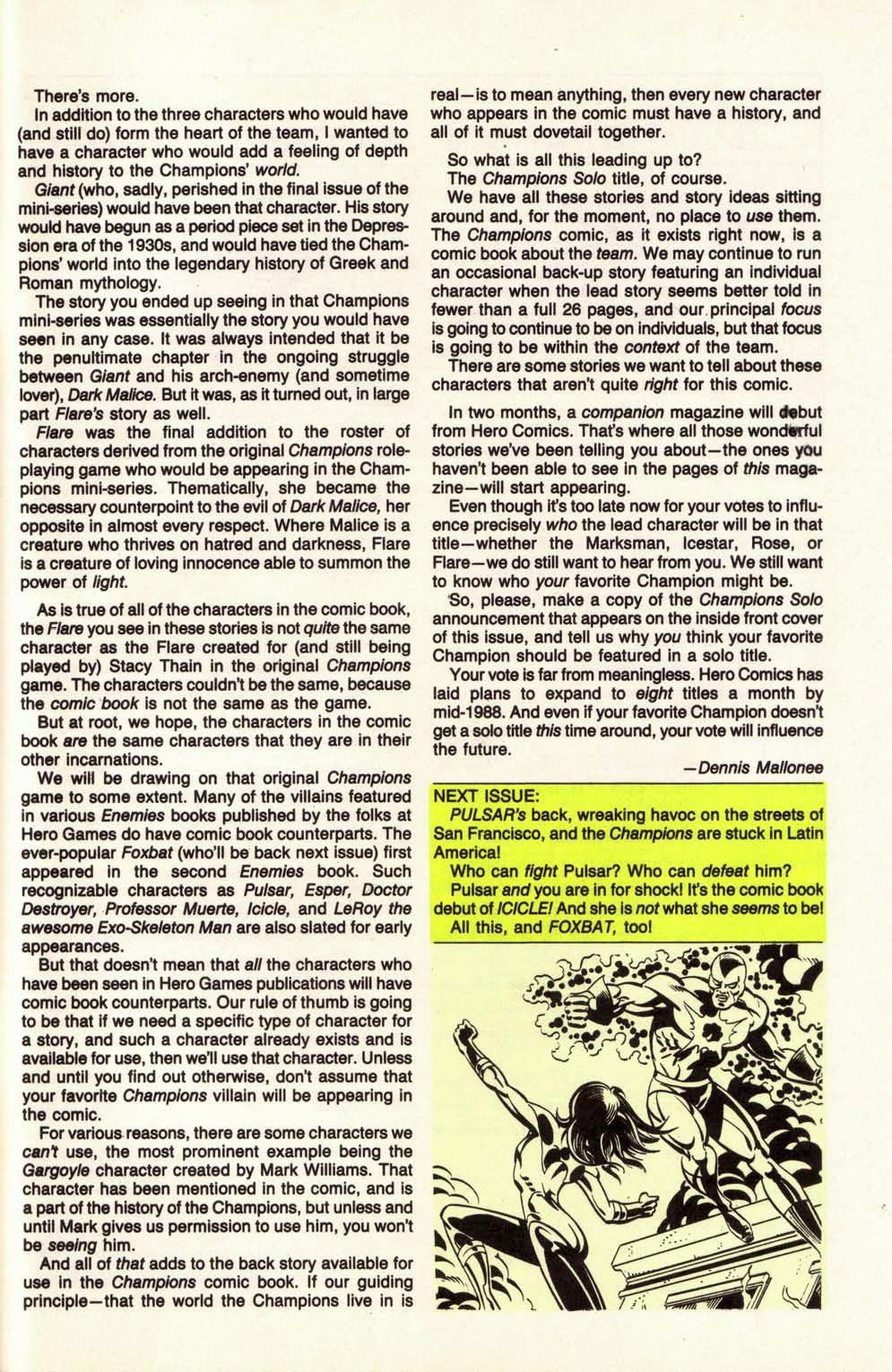 Read online Champions (1987) comic -  Issue #3 - 31