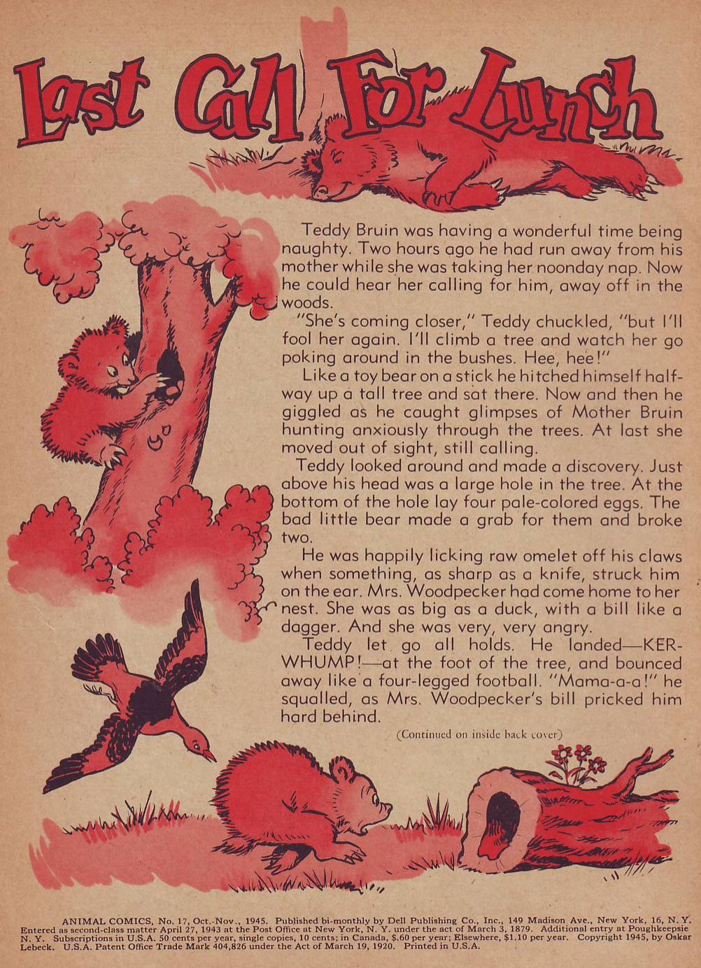 Read online Animal Comics comic -  Issue #17 - 2