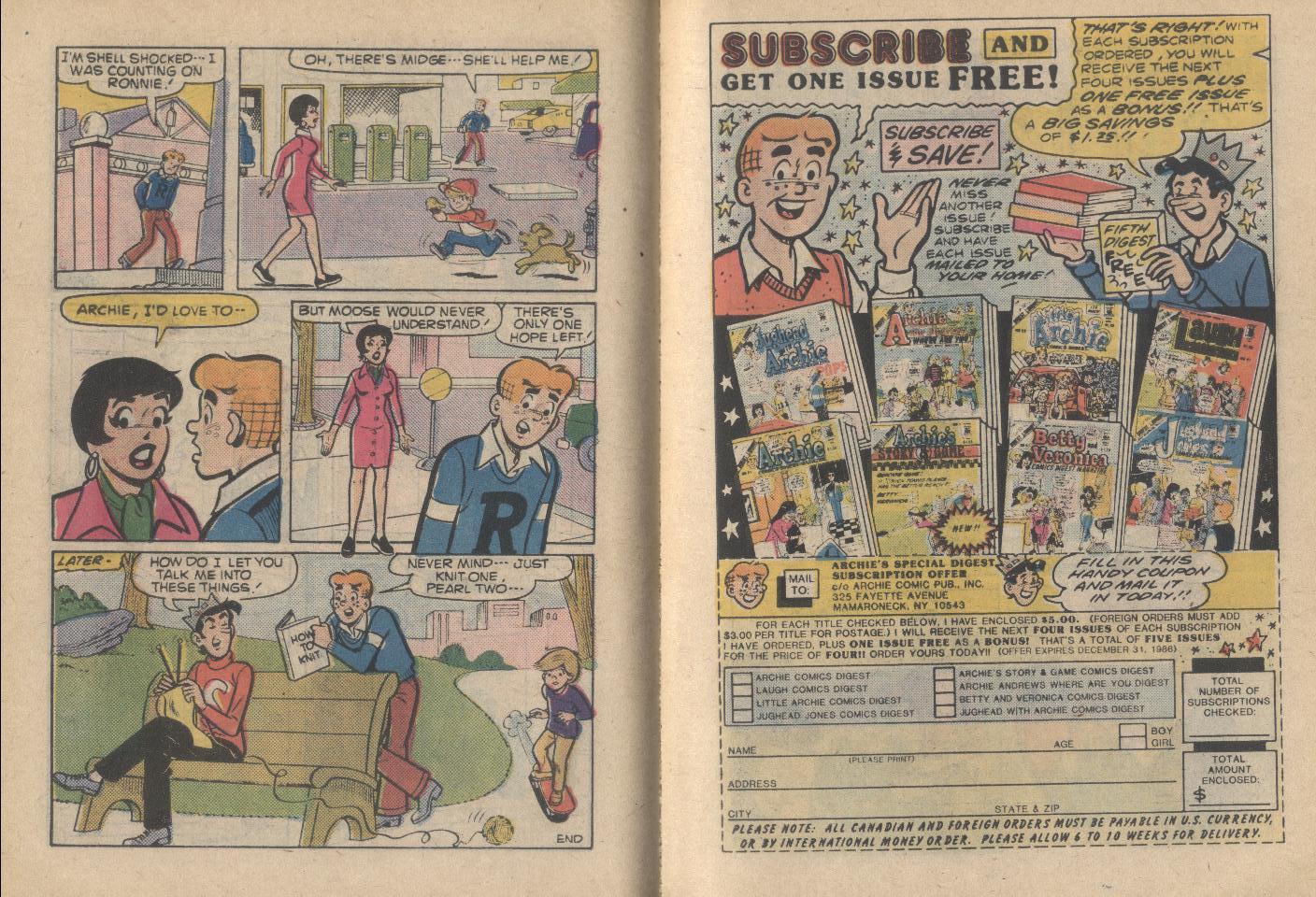 Read online Archie...Archie Andrews, Where Are You? Digest Magazine comic -  Issue #47 - 64