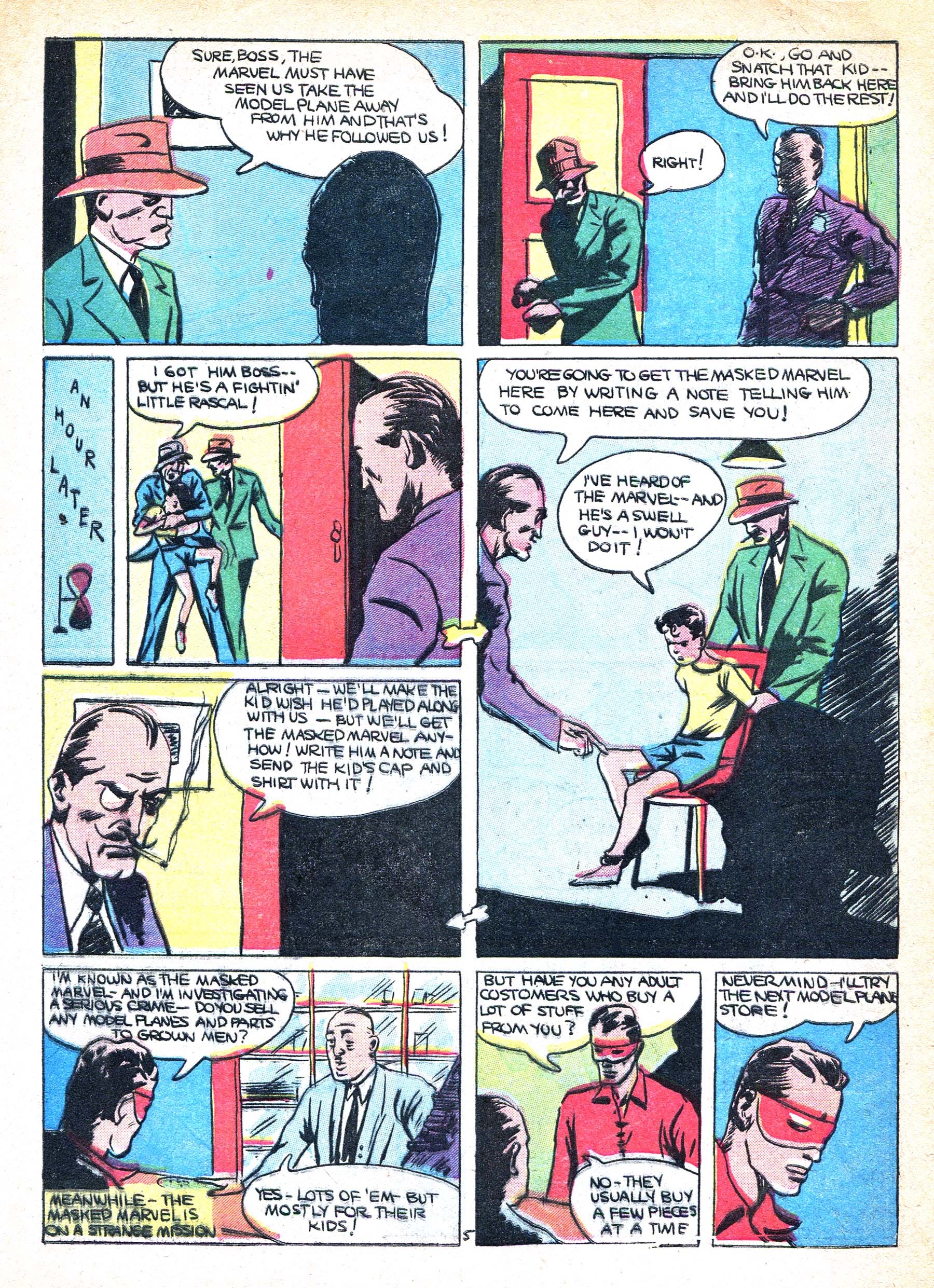 Read online Masked Marvel comic -  Issue #1 - 7