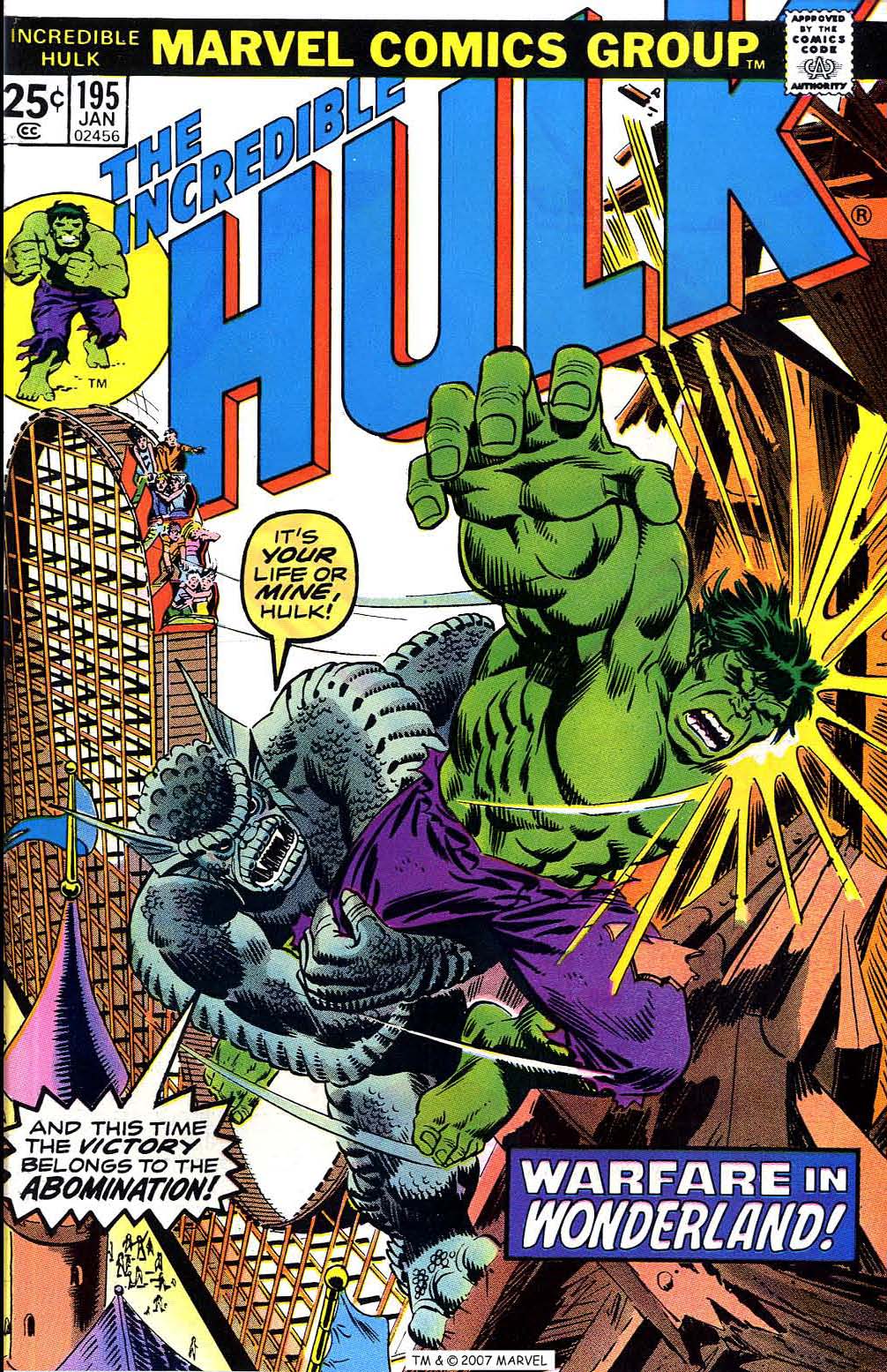 Read online The Incredible Hulk (1968) comic -  Issue #195 - 1