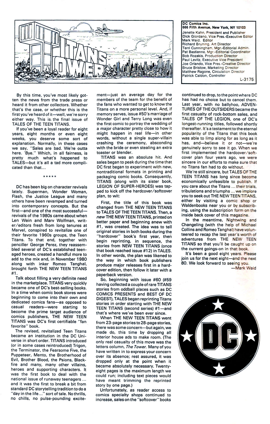 Read online Tales of the Teen Titans comic -  Issue #91 - 2