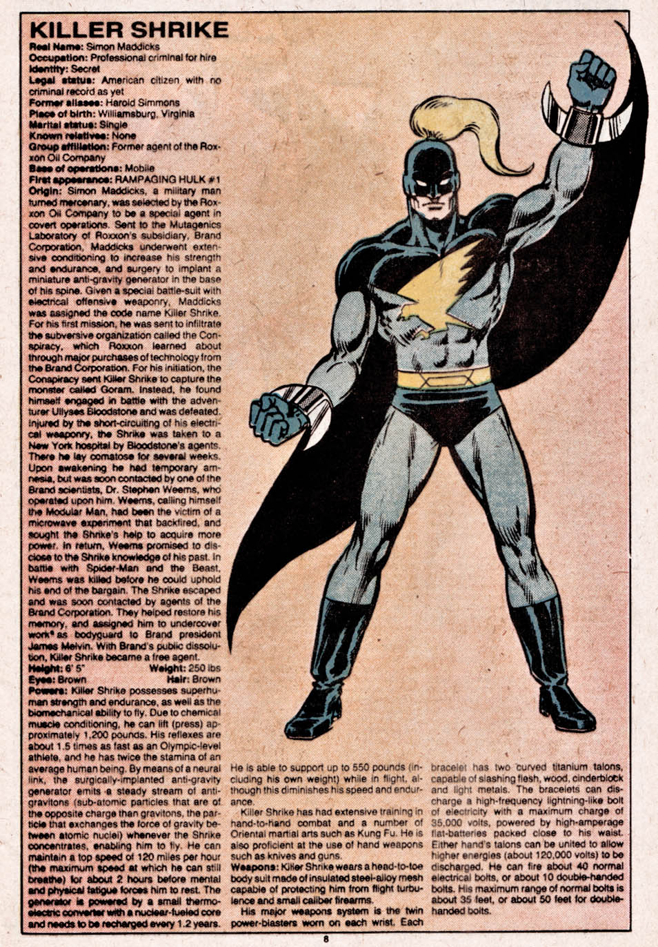 Read online The Official Handbook of the Marvel Universe comic -  Issue #6 - 9