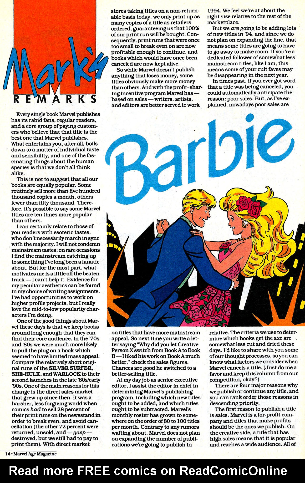 Read online Marvel Age comic -  Issue #130 - 16