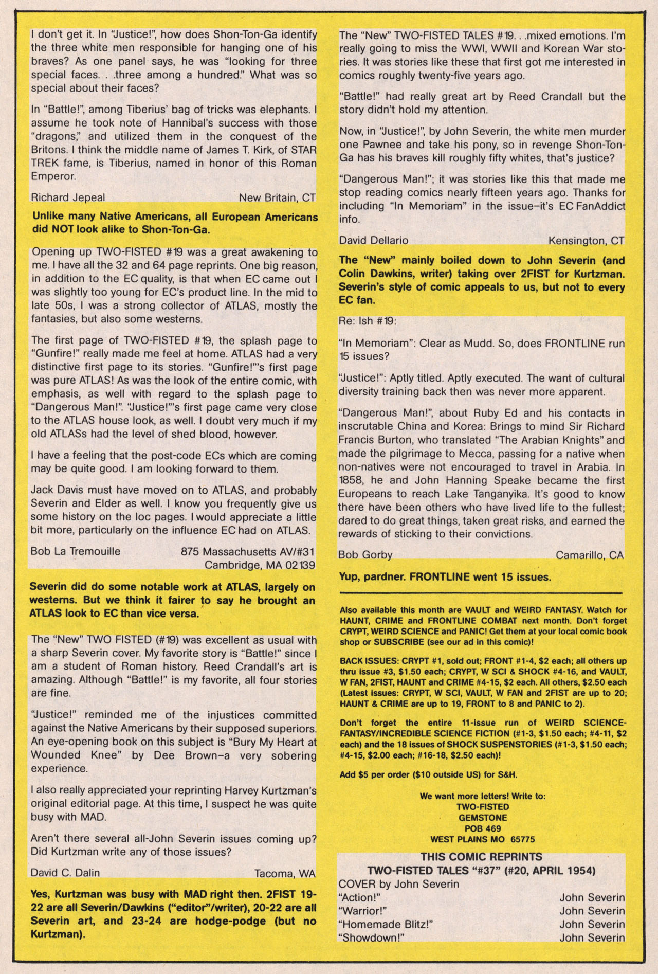 Read online Two-Fisted Tales comic -  Issue #37 - 19