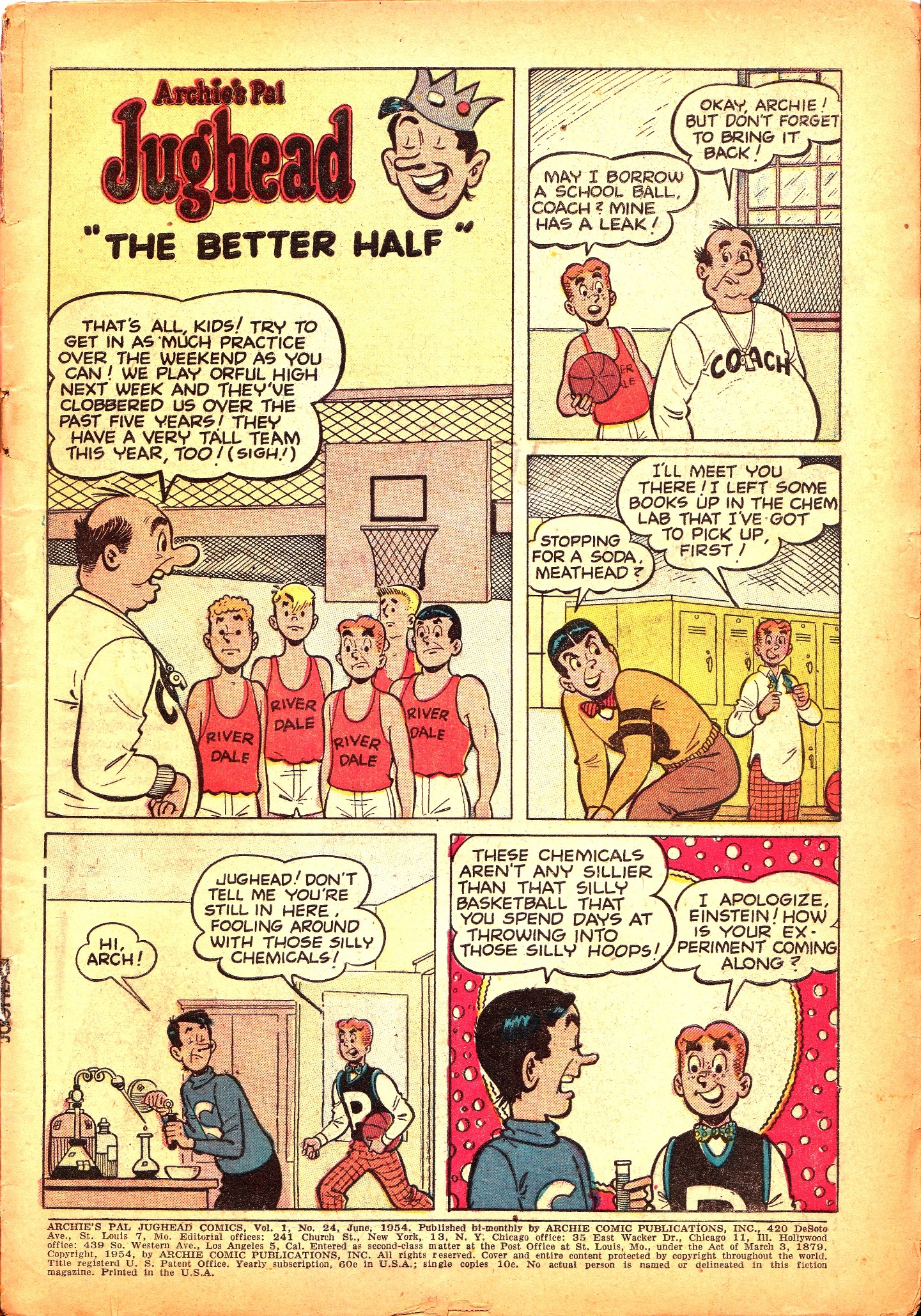 Read online Archie's Pal Jughead comic -  Issue #24 - 3