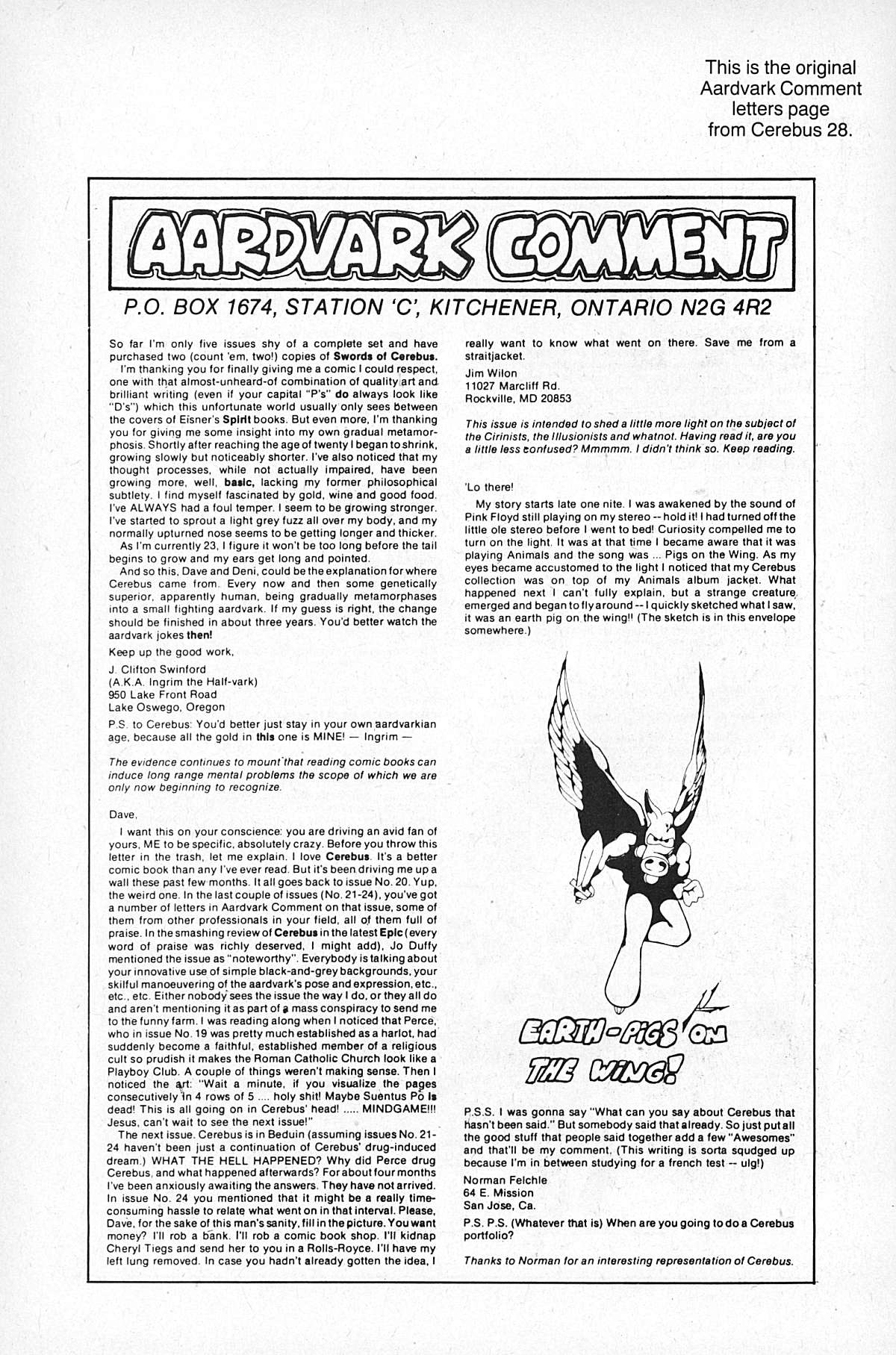 Read online Cerebus comic -  Issue #28 - 28