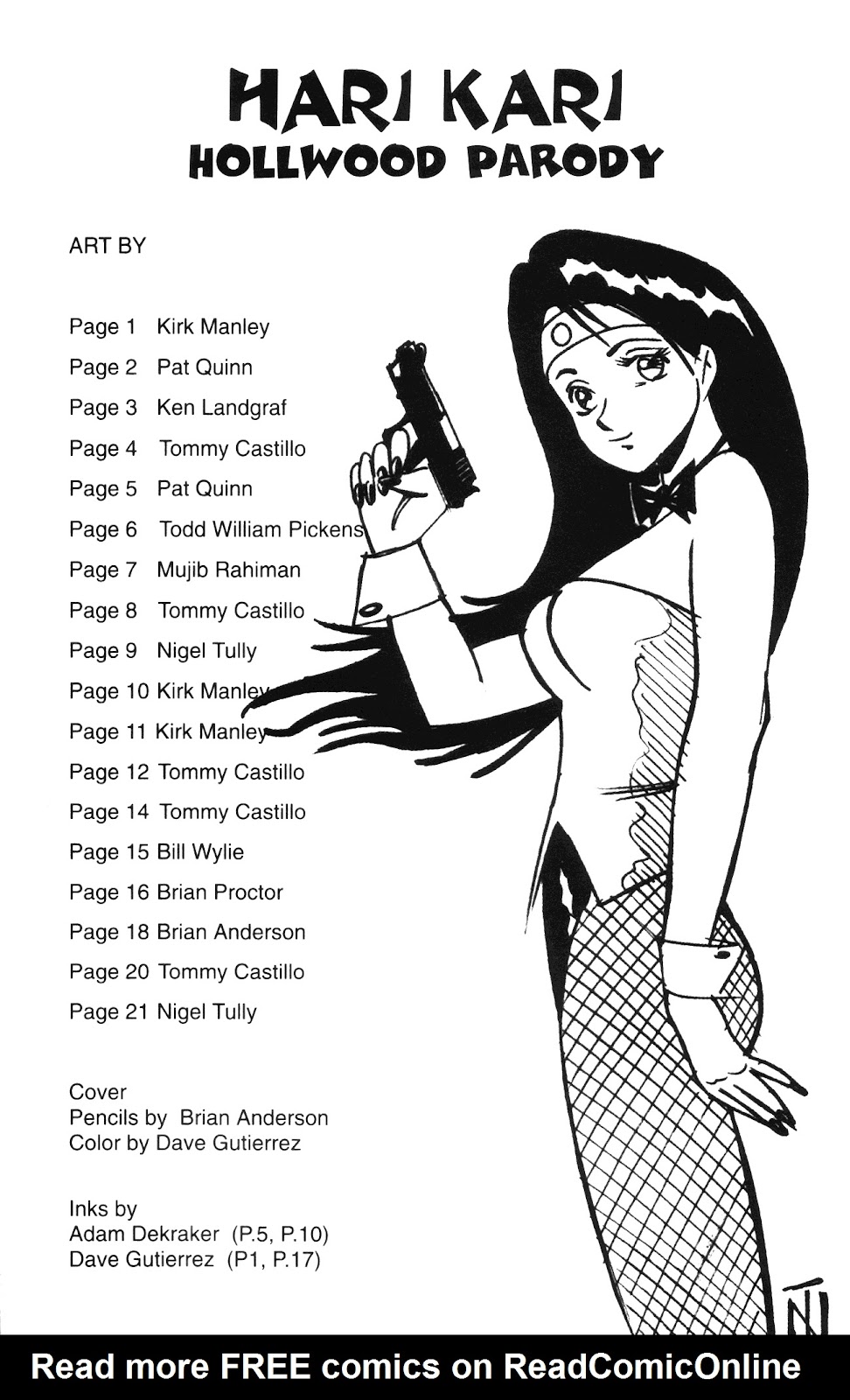 Read online Hari Kari Goes Hollywood comic Issue Full