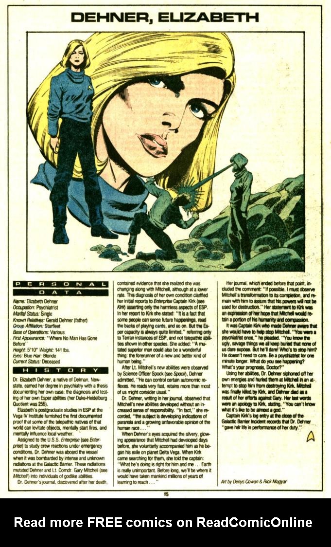 Read online Who's Who in Star Trek comic -  Issue #1 - 17