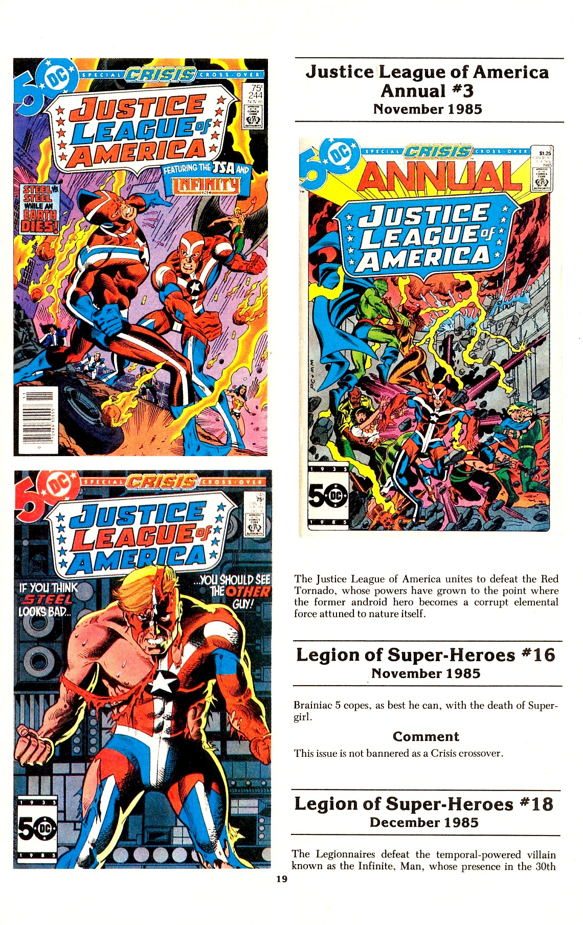 Read online The Official Crisis on Infinite Earths Crossover Index comic -  Issue # Full - 21