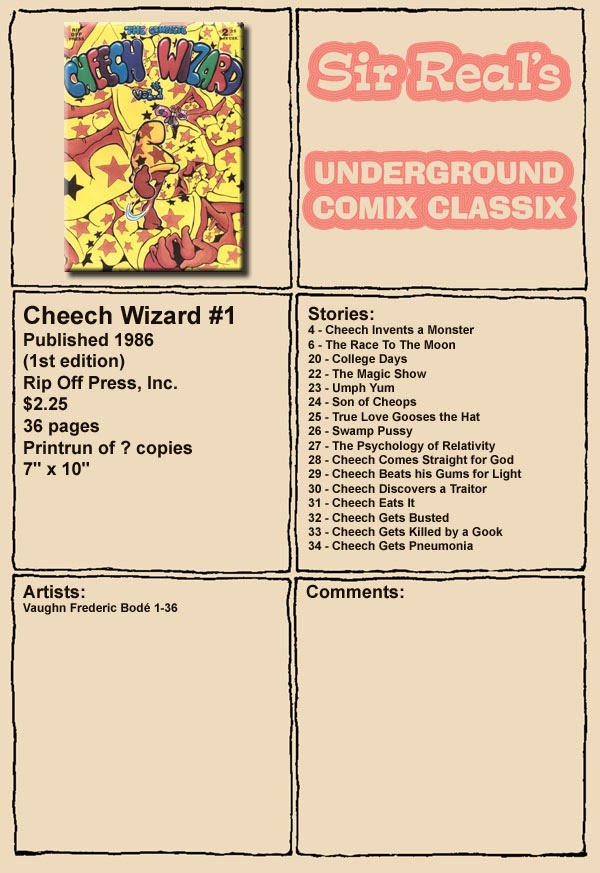Read online Complete Cheech Wizard comic -  Issue #1 - 1
