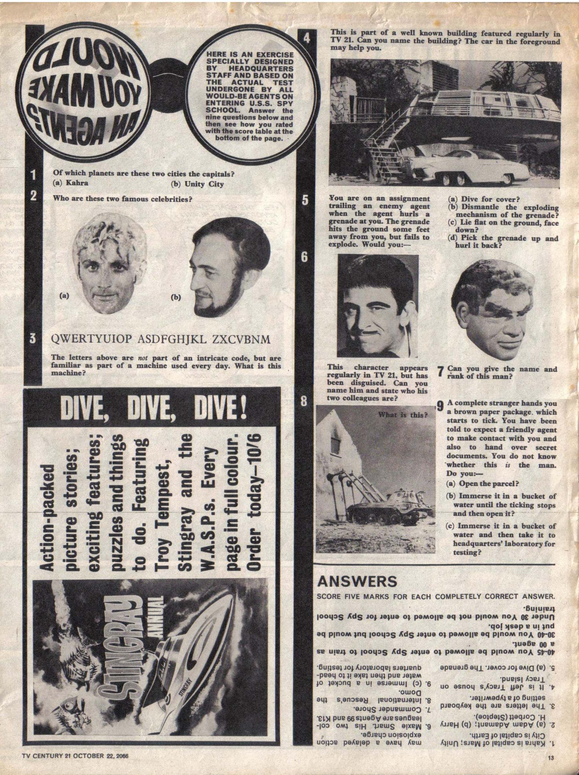 Read online TV Century 21 (TV 21) comic -  Issue #92 - 13