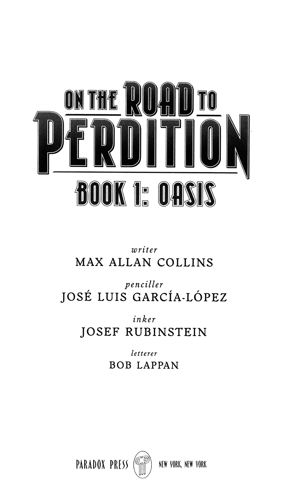 Read online On The Road To Perdition comic -  Issue #1 - 2