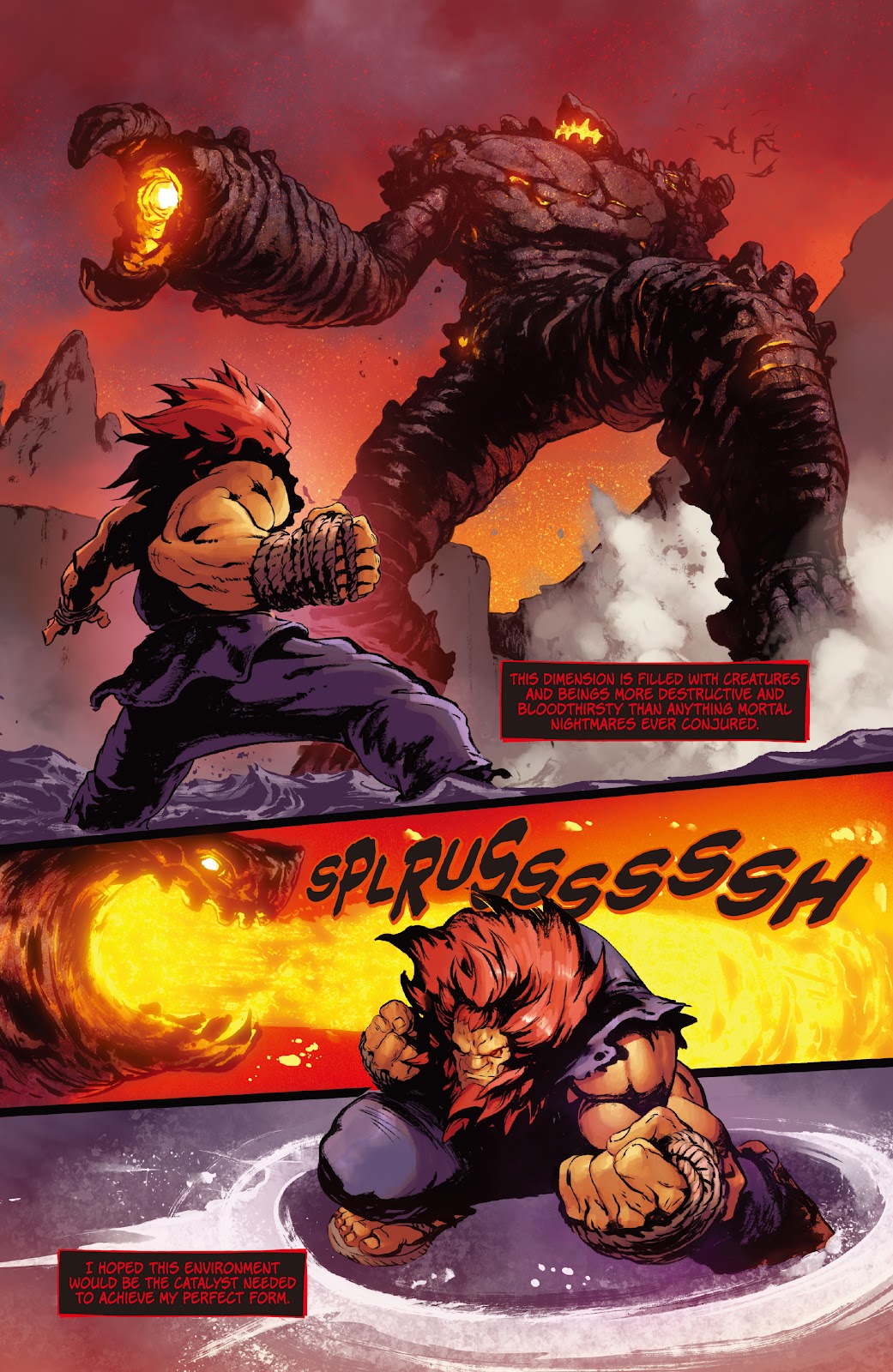 Read Online Street Fighter One Shots Comic Issue Akuma Vs Hell