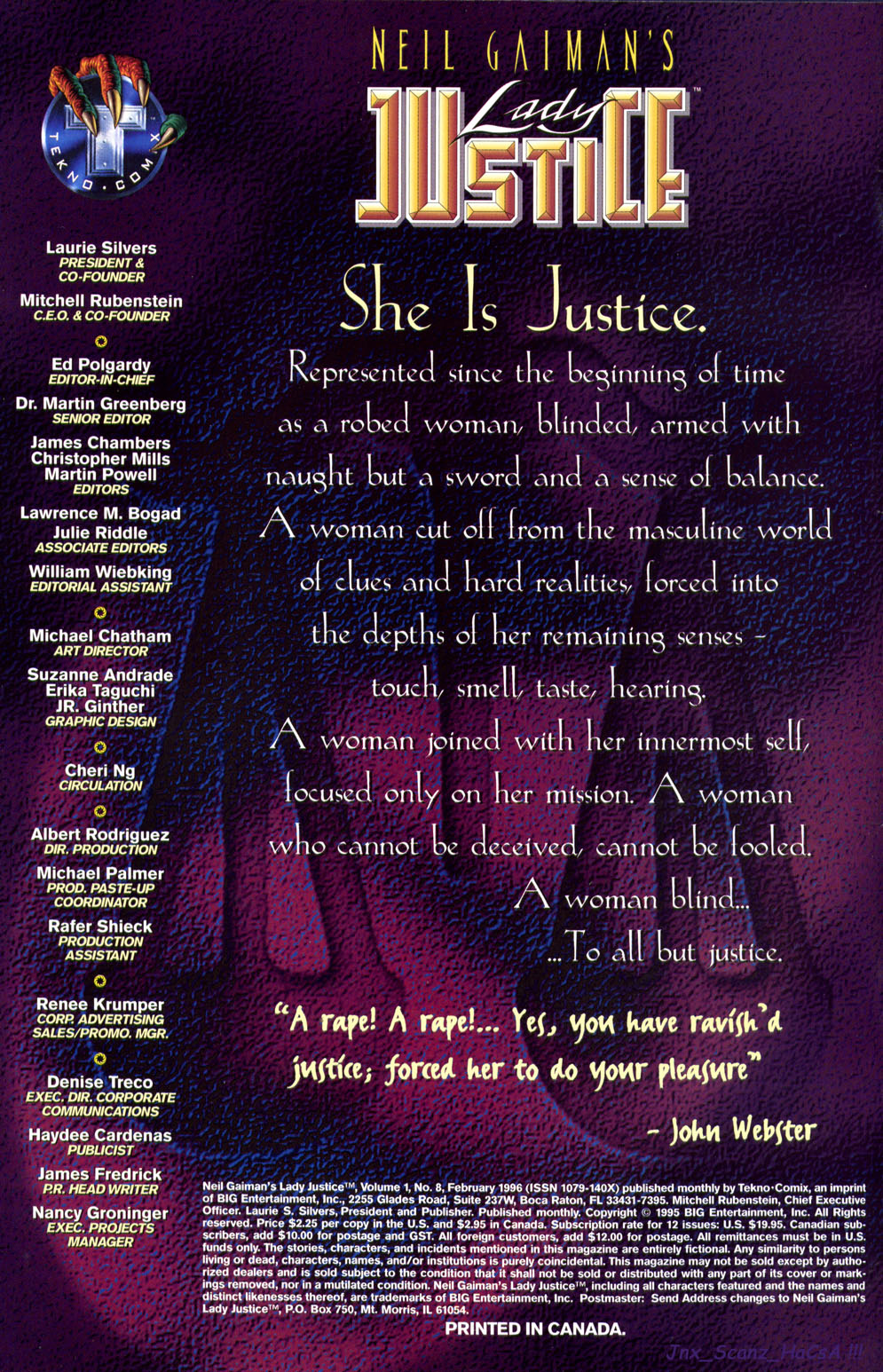 Read online Neil Gaiman's Lady Justice comic -  Issue #8 - 2