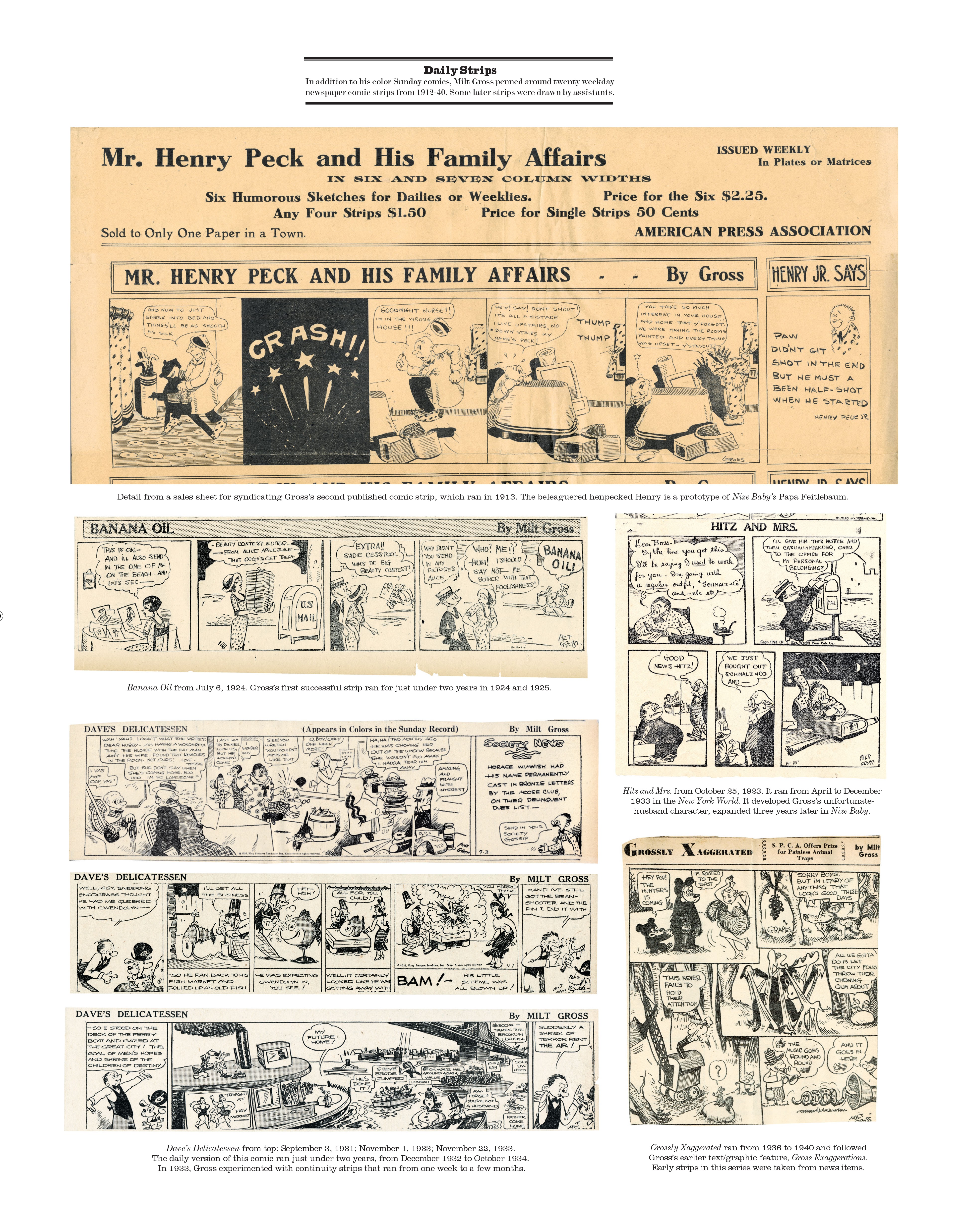 Read online Gross Exaggerations: The Meshuga Comic Strips of Milt Gross comic -  Issue # TPB - 15